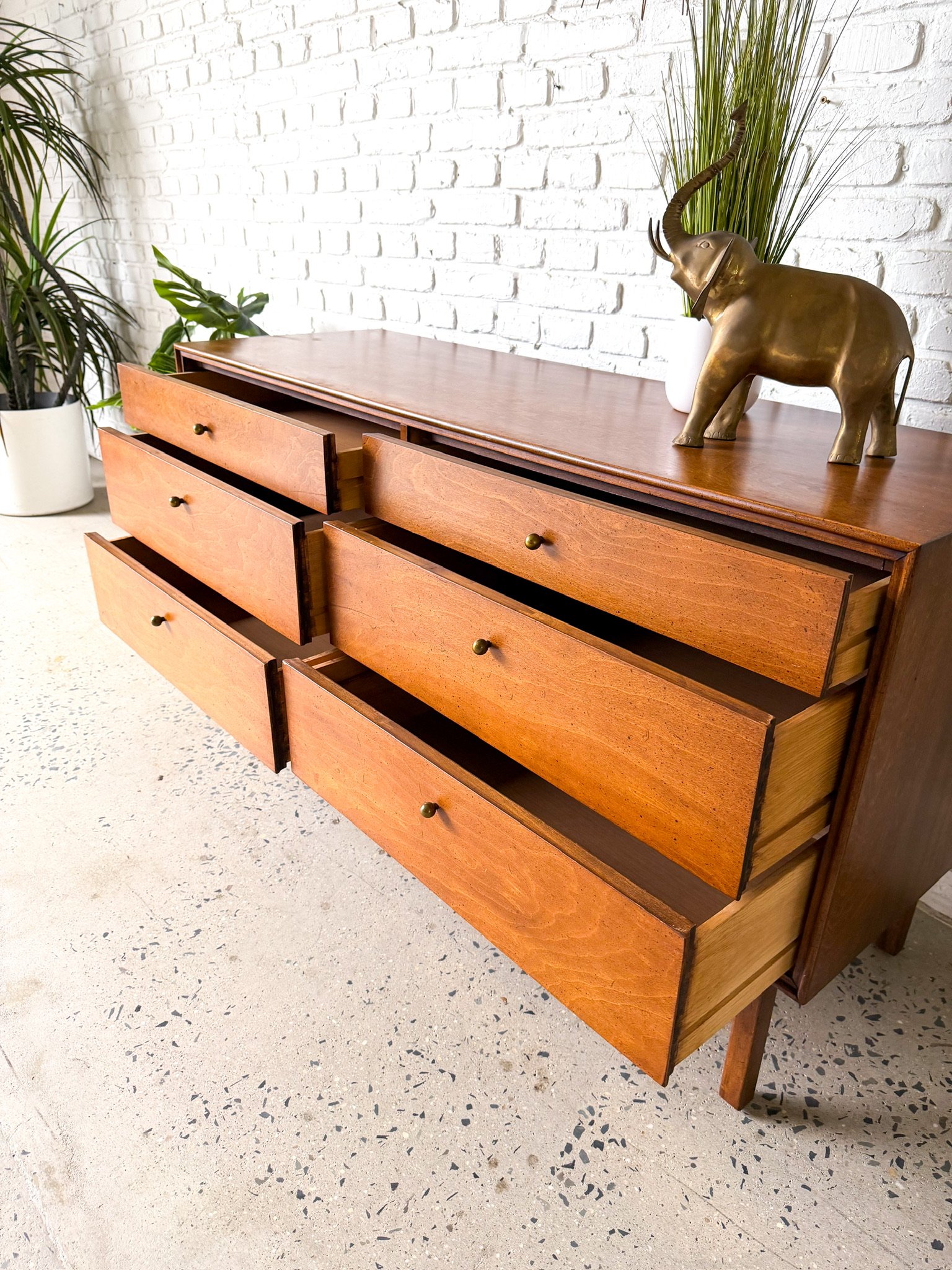 Mid Century 6 Drawer Low Dresser8.jpg