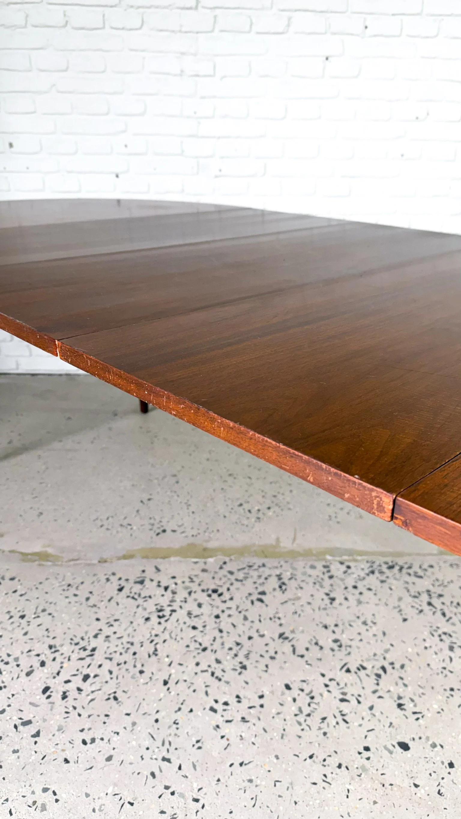Round Walnut Mid Century Dining Table13.jpg