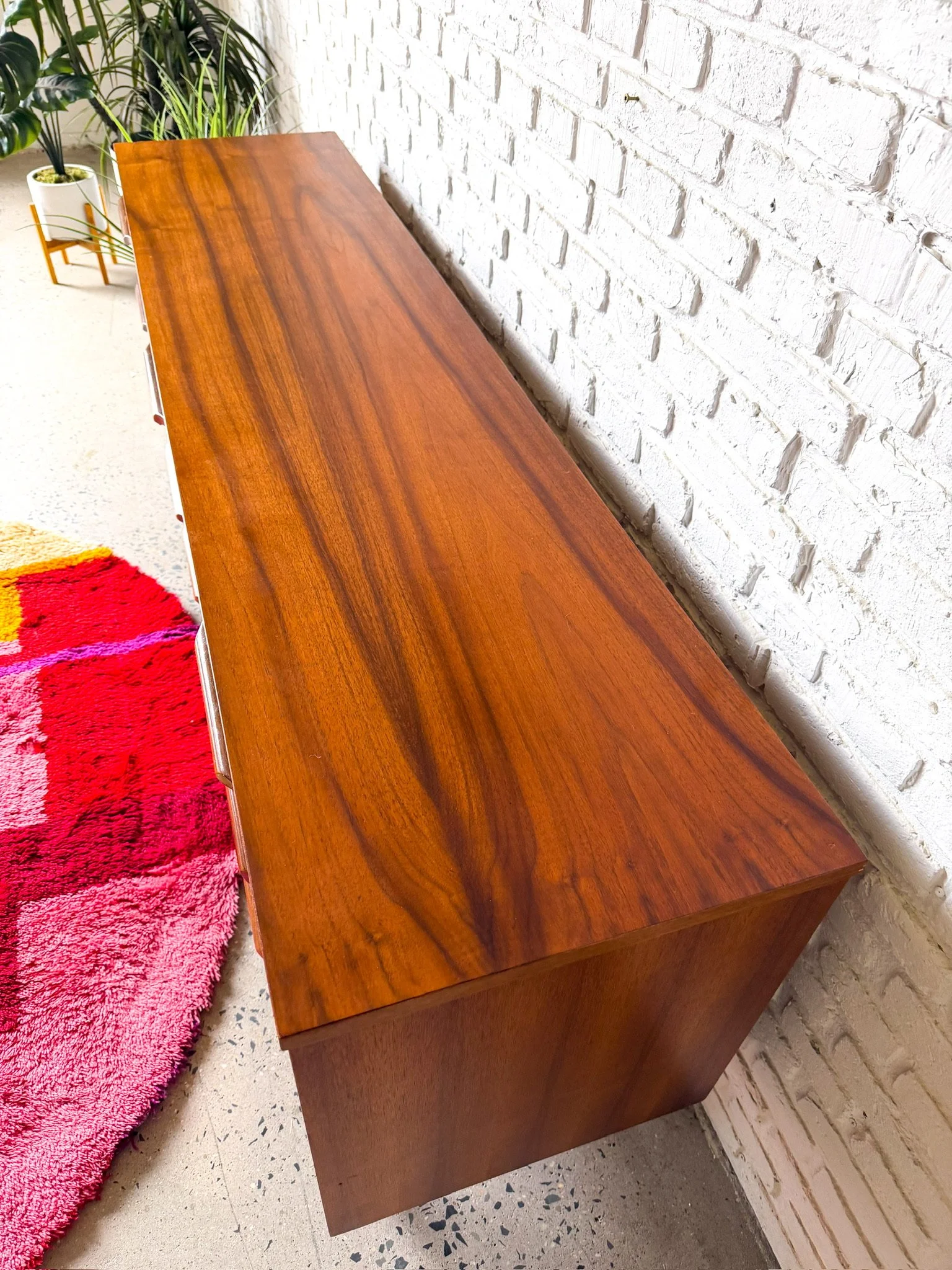 Mid Century Walnut 9 Drawer Lowboy Dresser8.jpg
