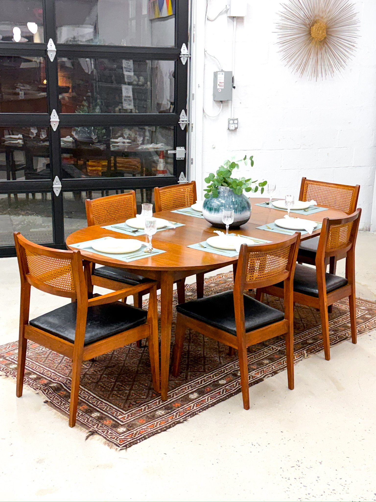 Round Walnut Mid Century Dining Table4.jpg