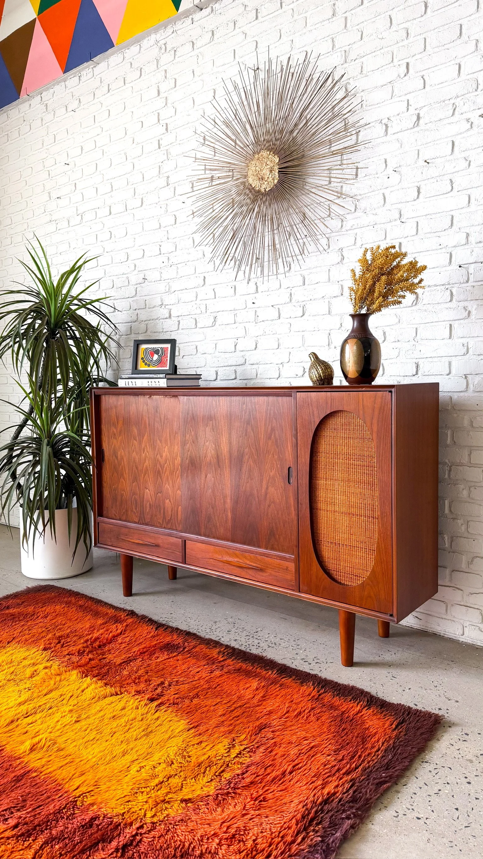 Specialty Woodcraft Walnut Bookcase Sideboard7.jpg