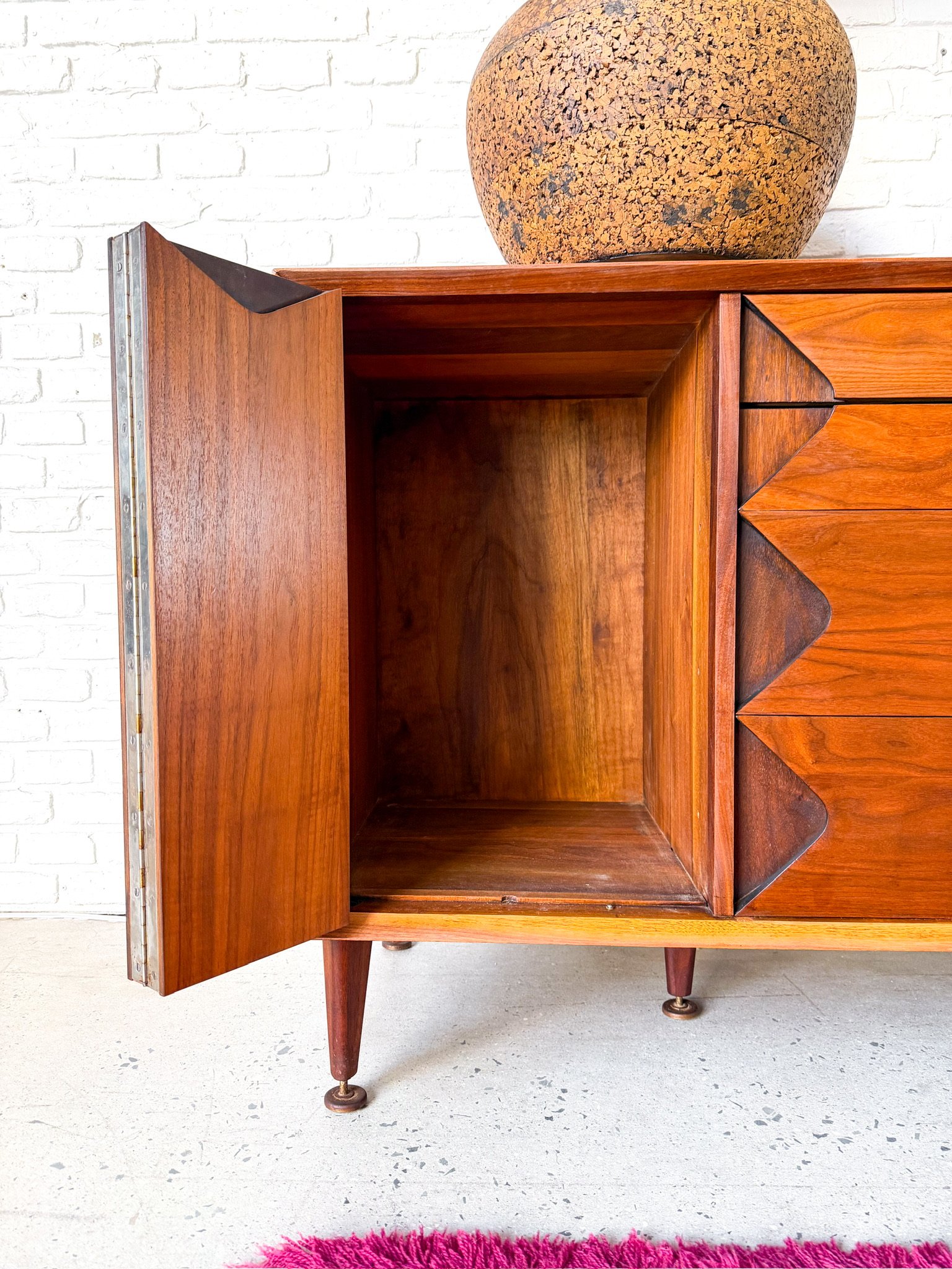 Rare Mid-Century Grosfeld House Walnut Credenza- refinished!12.jpg