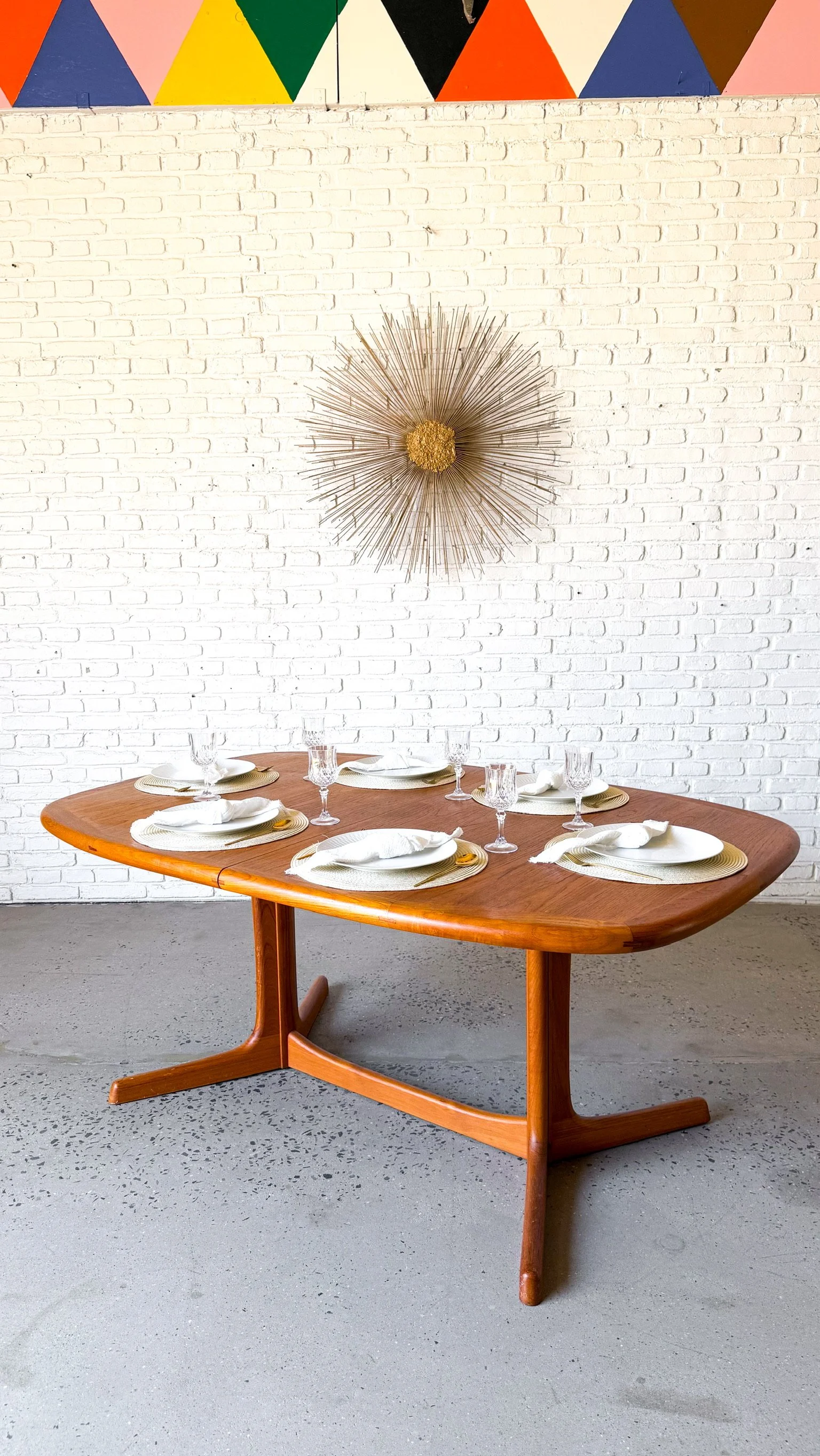 Teak dining table with 2 leaves by Dyrlund Denmark1.jpg