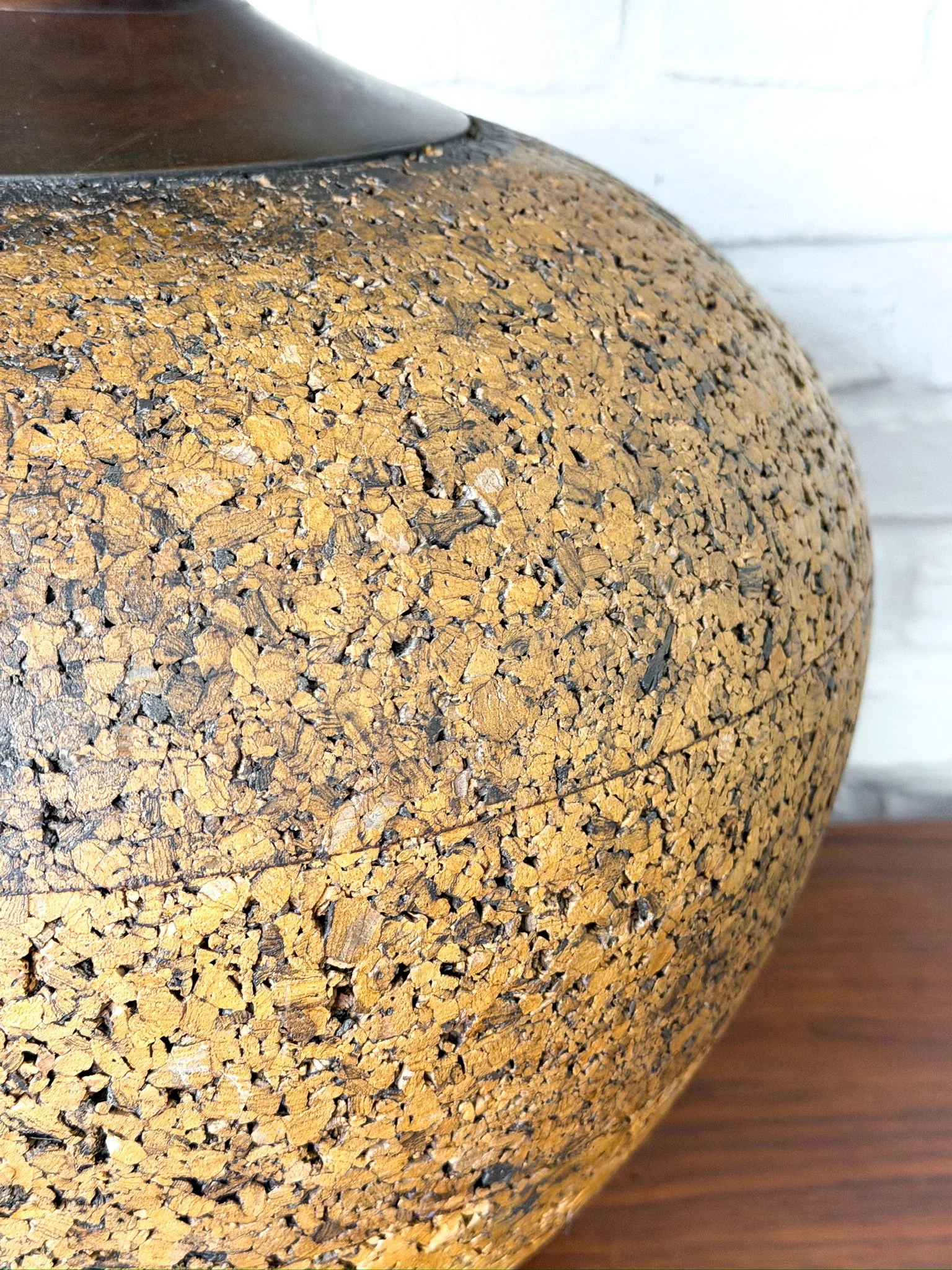 Huge Mid Century Modern Cork Lamp10.jpg