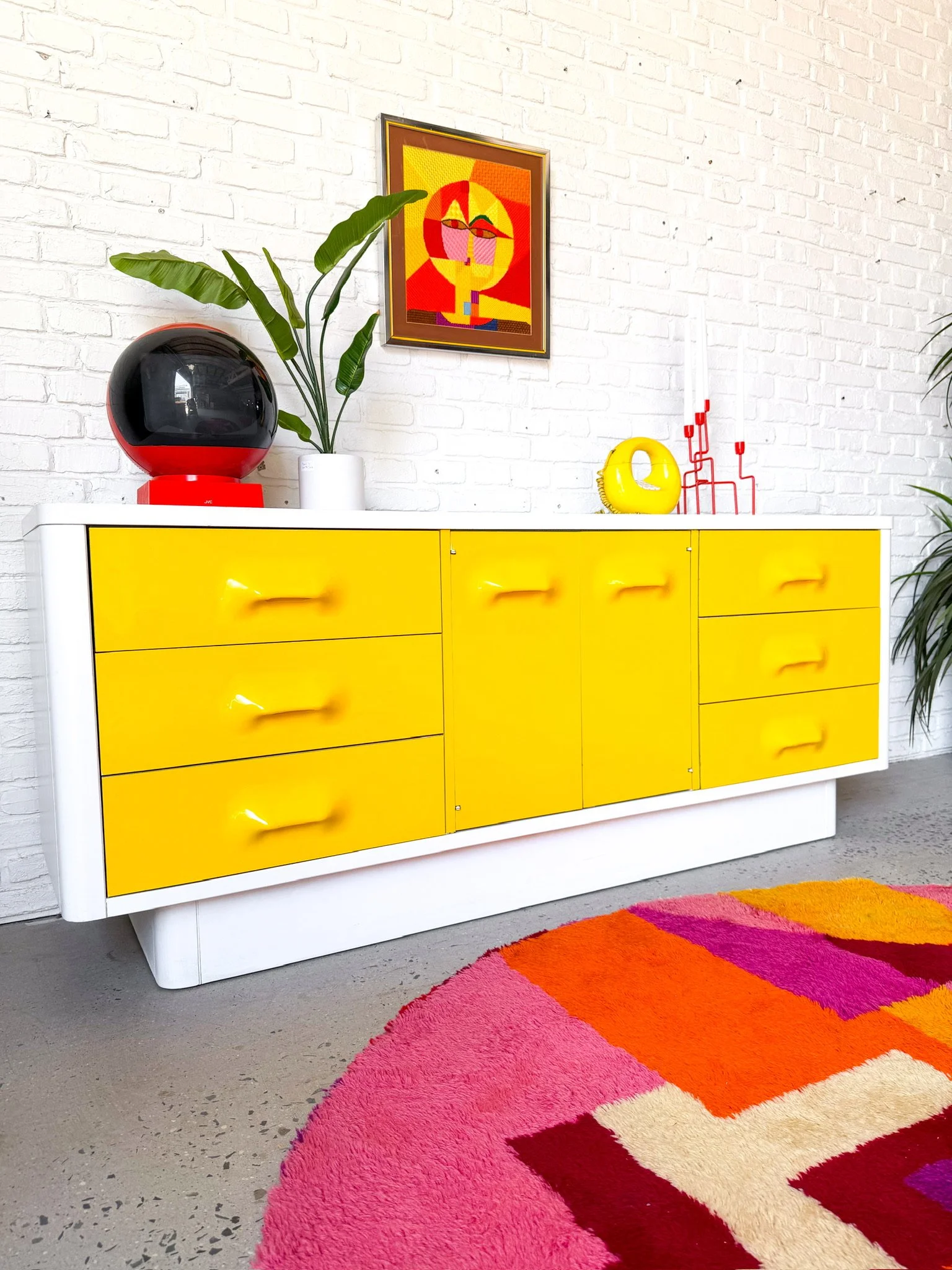 2 Rare Yellow Space Age Broyhill “Chapter One” Bedroom Set c.1960s3.jpg
