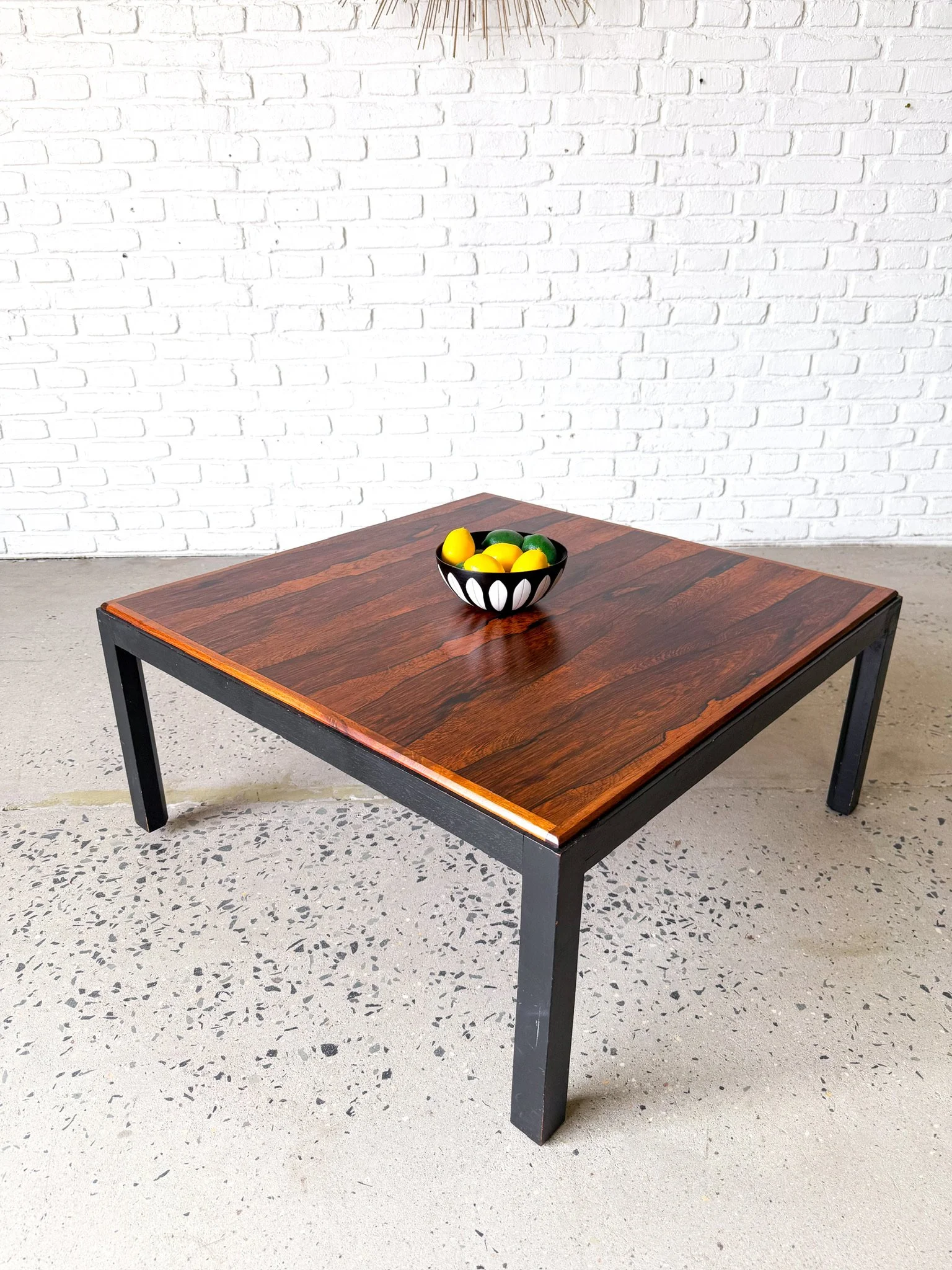 Danish Modern Rosewood Square Coffee Table6.jpg
