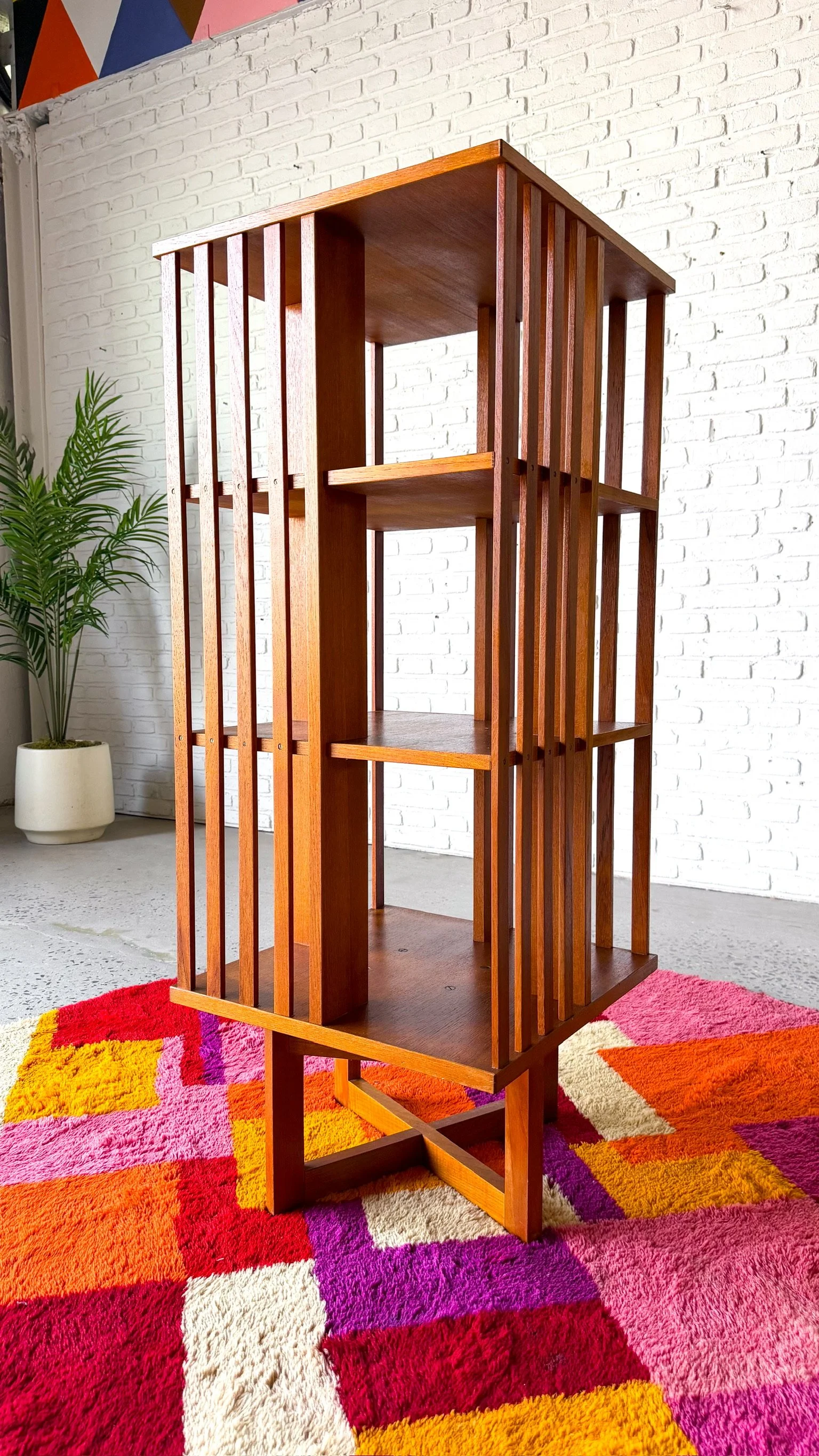 Rotating Teak Bookcase Made in Sweden4.jpg
