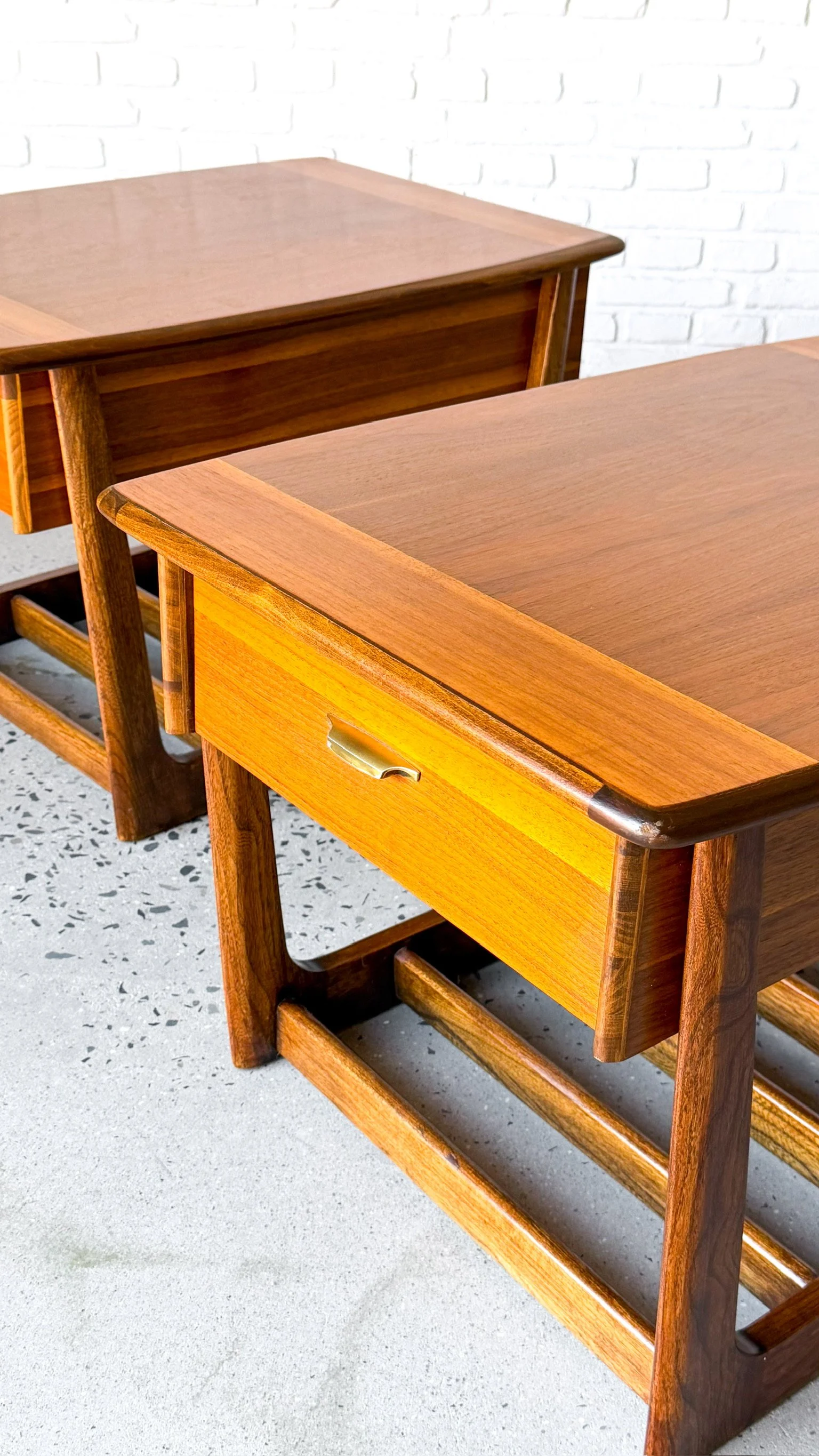 Mid Century Sleigh Leg Side Tables by Lane- Pair!3.jpg