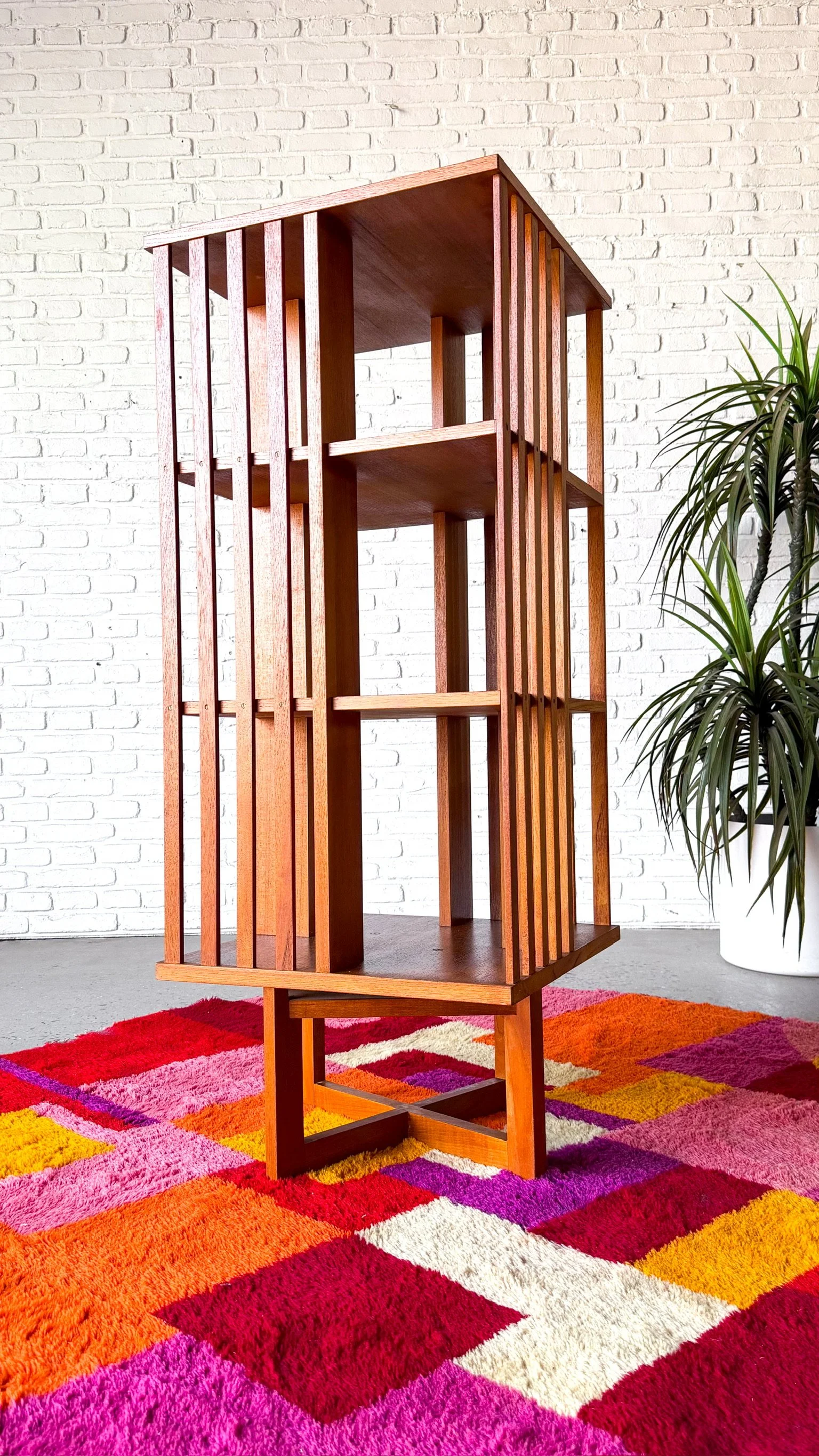 Rotating Teak Bookcase Made in Sweden11.jpg