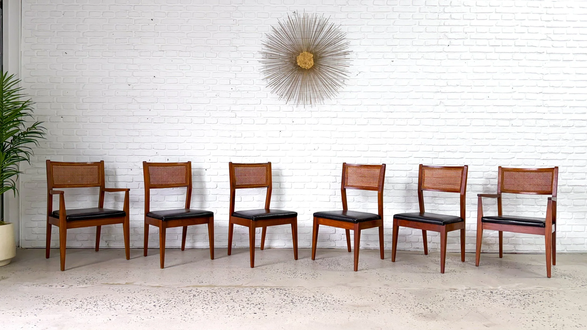 Walnut Caned Back Mid Century Dining Chairs3.jpg