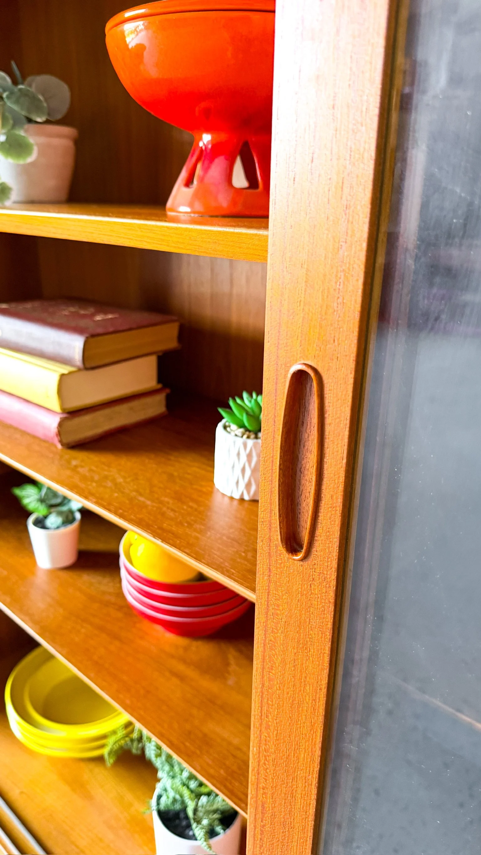 Danish Modern Teak Bookcase Curio Cabinet by Poul Hundevad9.jpg