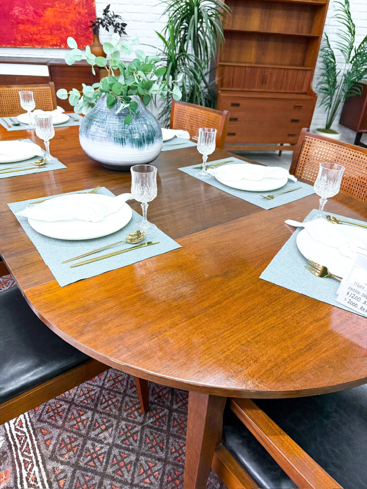 Round Walnut Mid Century Dining Table6.jpg