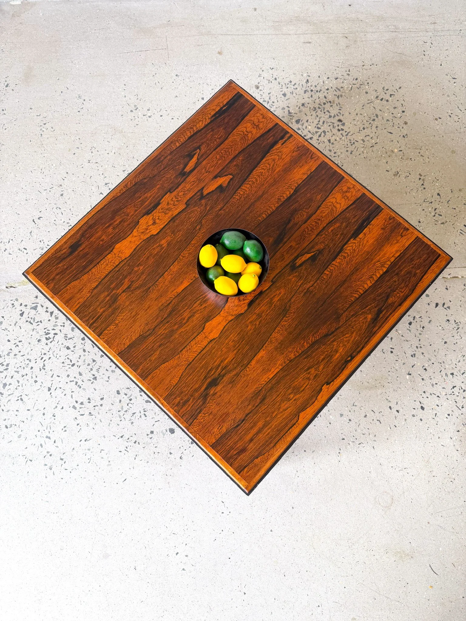 Danish Modern Rosewood Square Coffee Table2.jpg