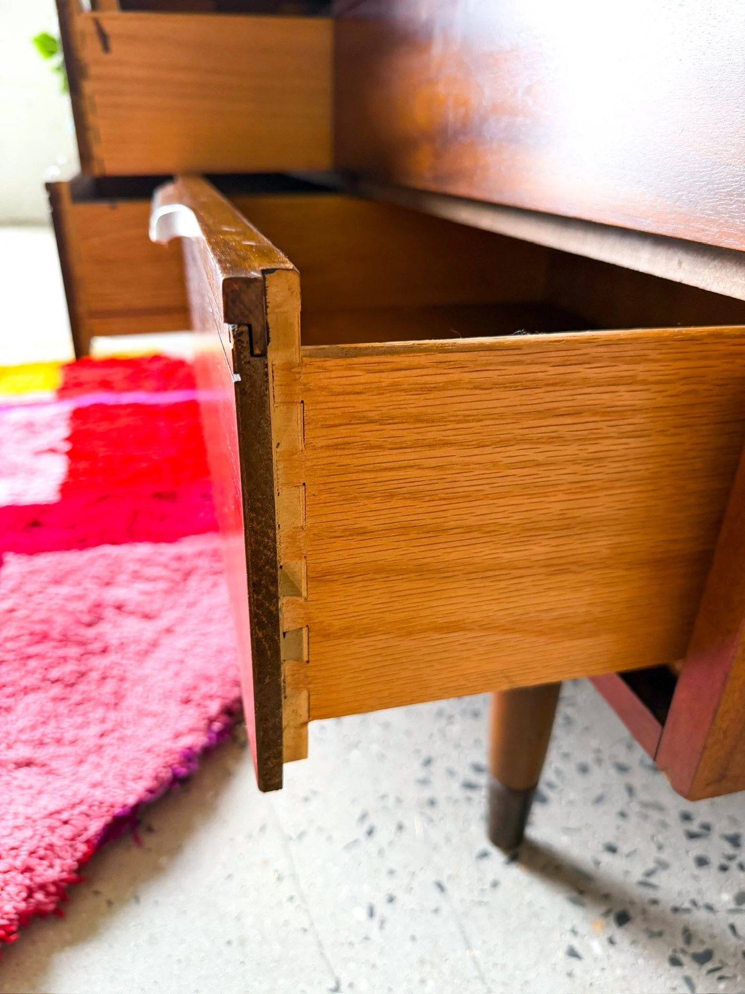 Mid Century Walnut 9 Drawer Lowboy Dresser12.jpg