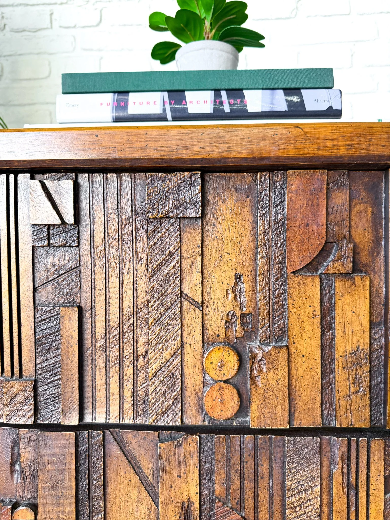 Lane Pueblo Brutalist 1970s Lowboy Dresser 22.jpg