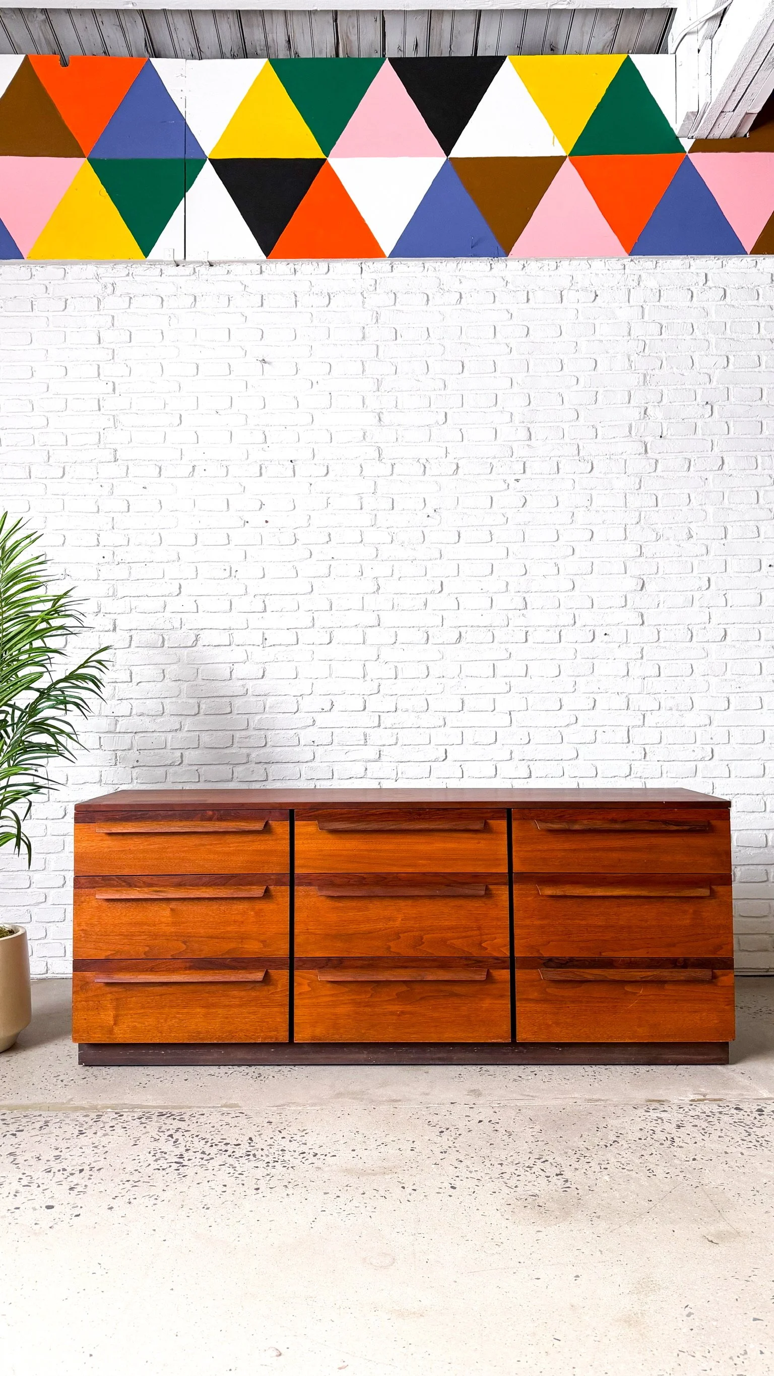 Mid Century Lowboy Dresser in Walnut and Rosewood2.jpg