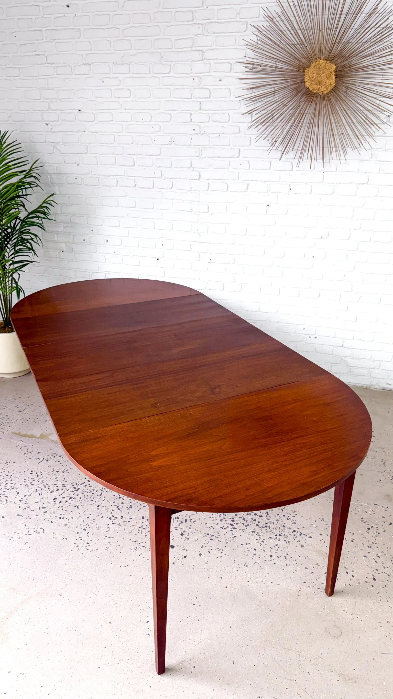 Round Walnut Mid Century Dining Table10.jpg
