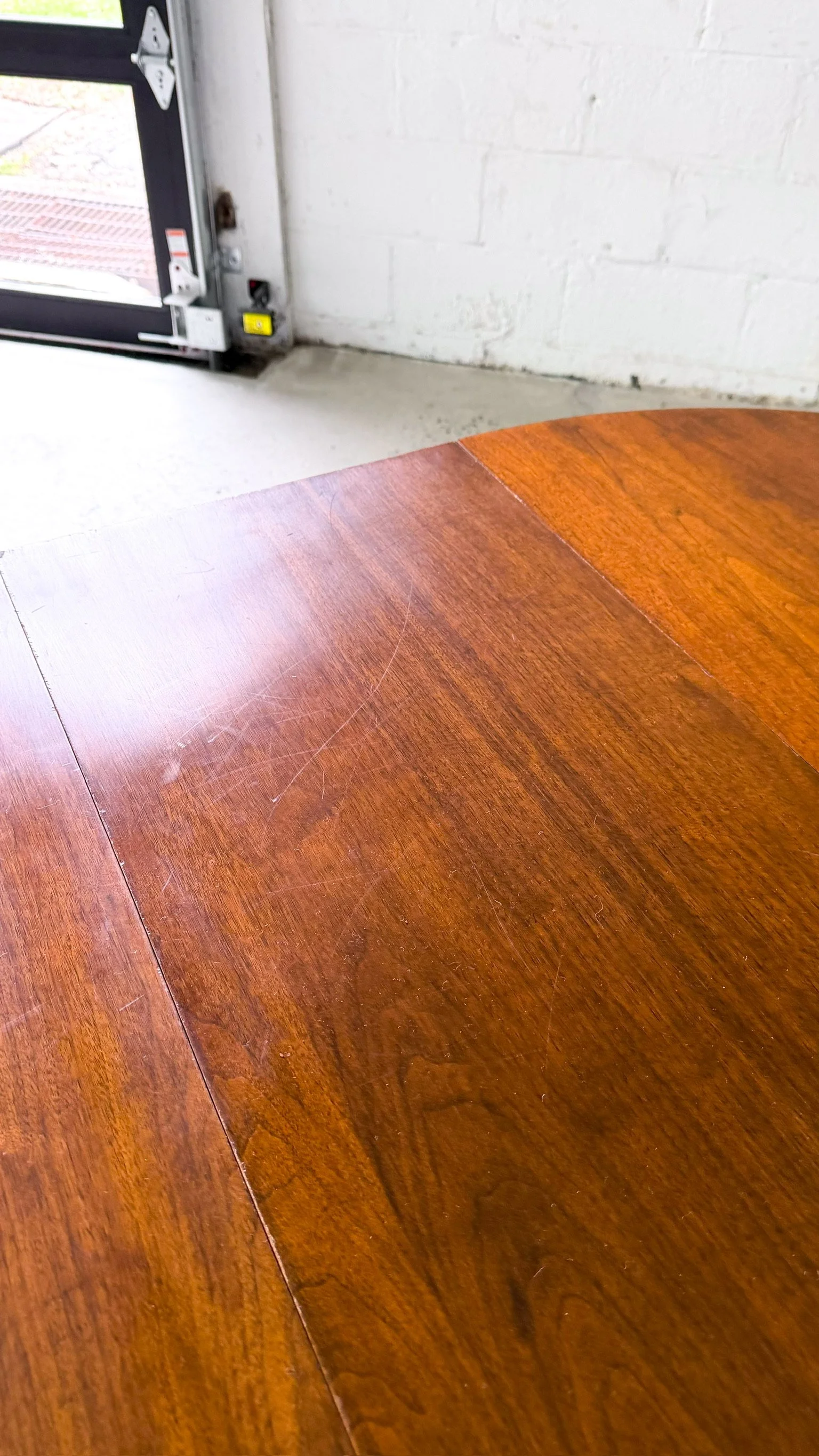 Round Walnut Mid Century Dining Table12.jpg