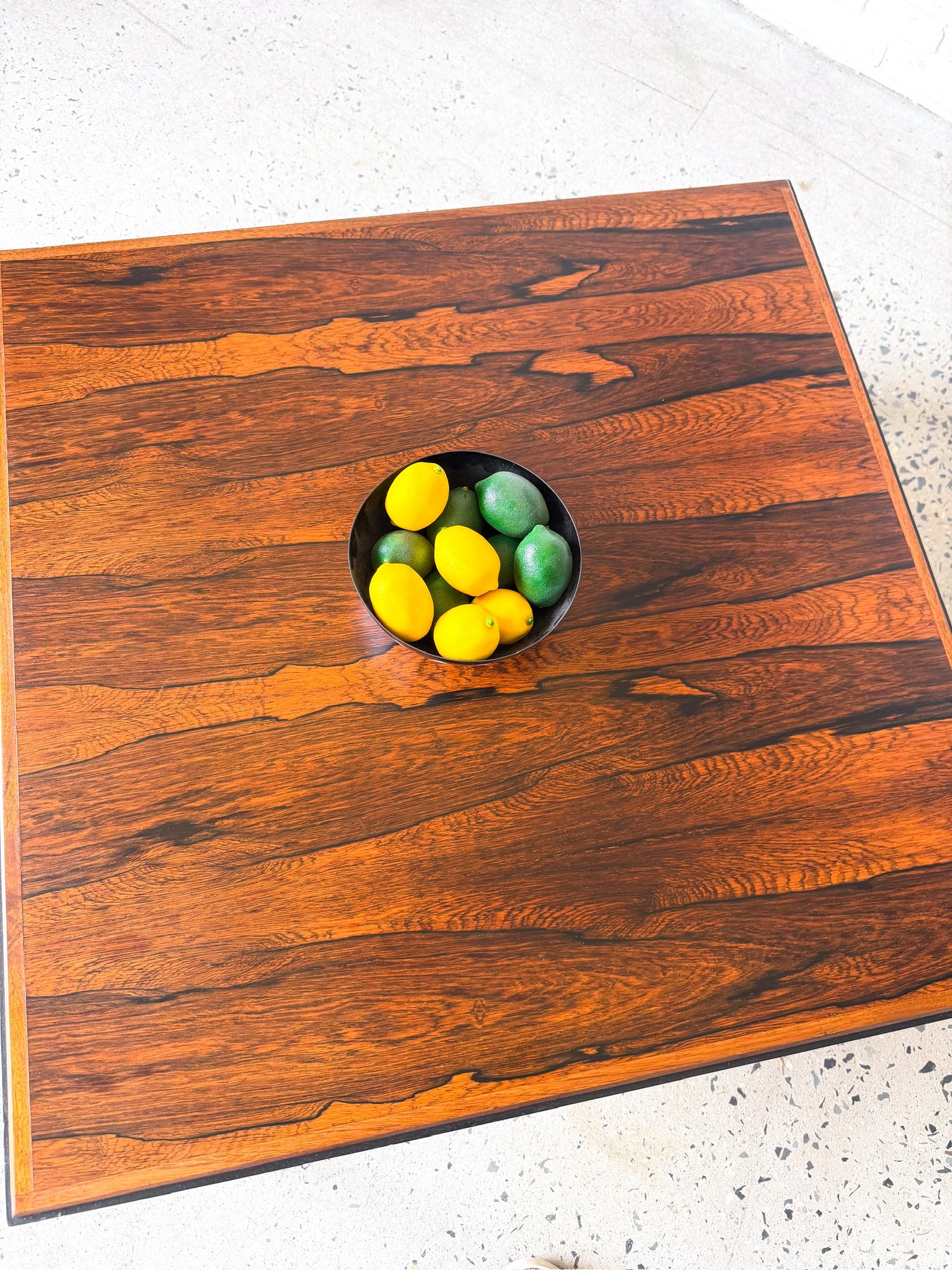Danish Modern Rosewood Square Coffee Table3.jpg