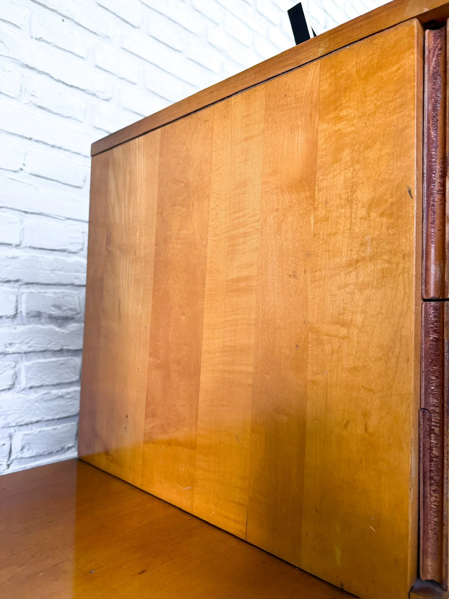 Solid Maple 1950's Modular Dresser Shelf Combo10.jpg