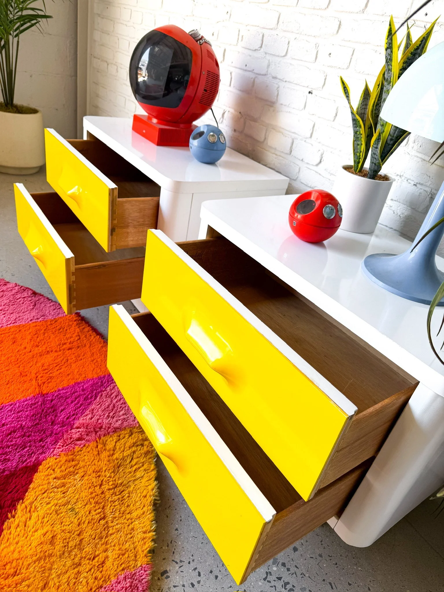 3 Rare Yellow Space Age Broyhill “Chapter One” Bedroom Set c.1960s9.jpg