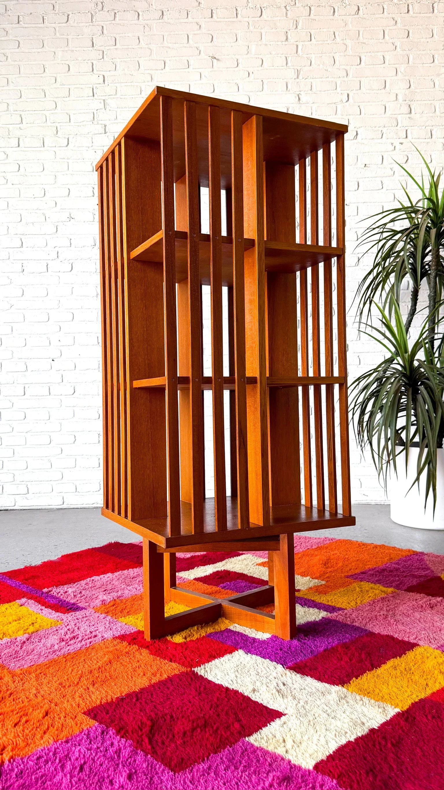 Rotating Teak Bookcase Made in Sweden7.jpg