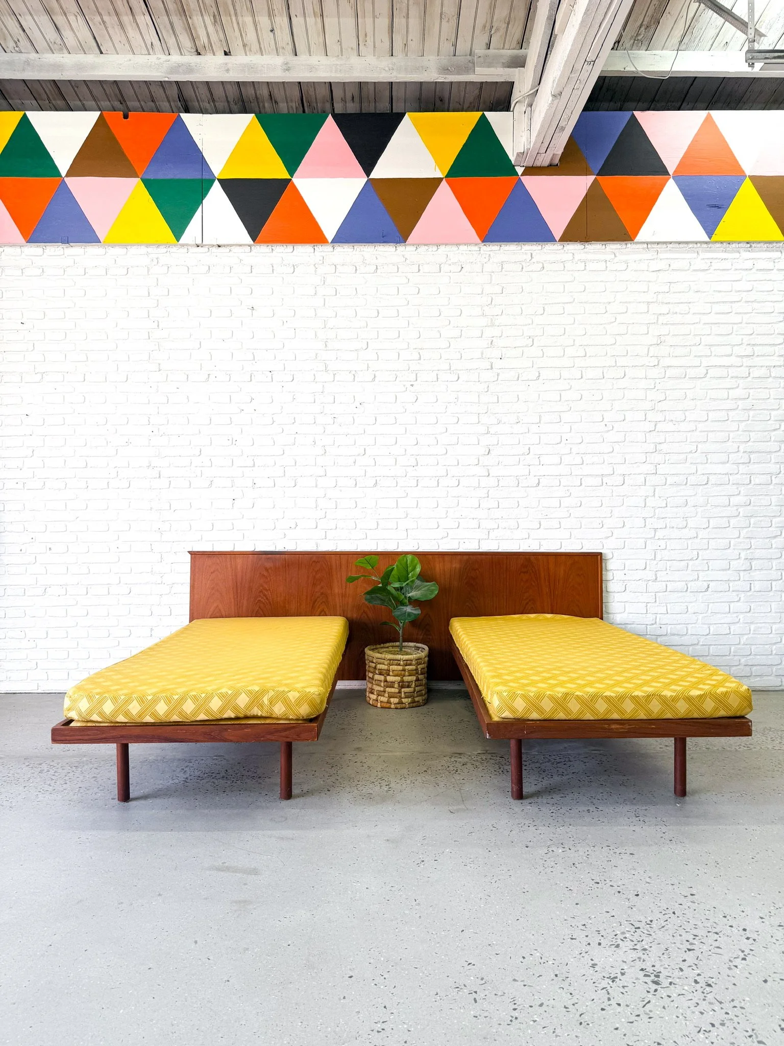 Twin Beds and Teak Headboard10.JPG