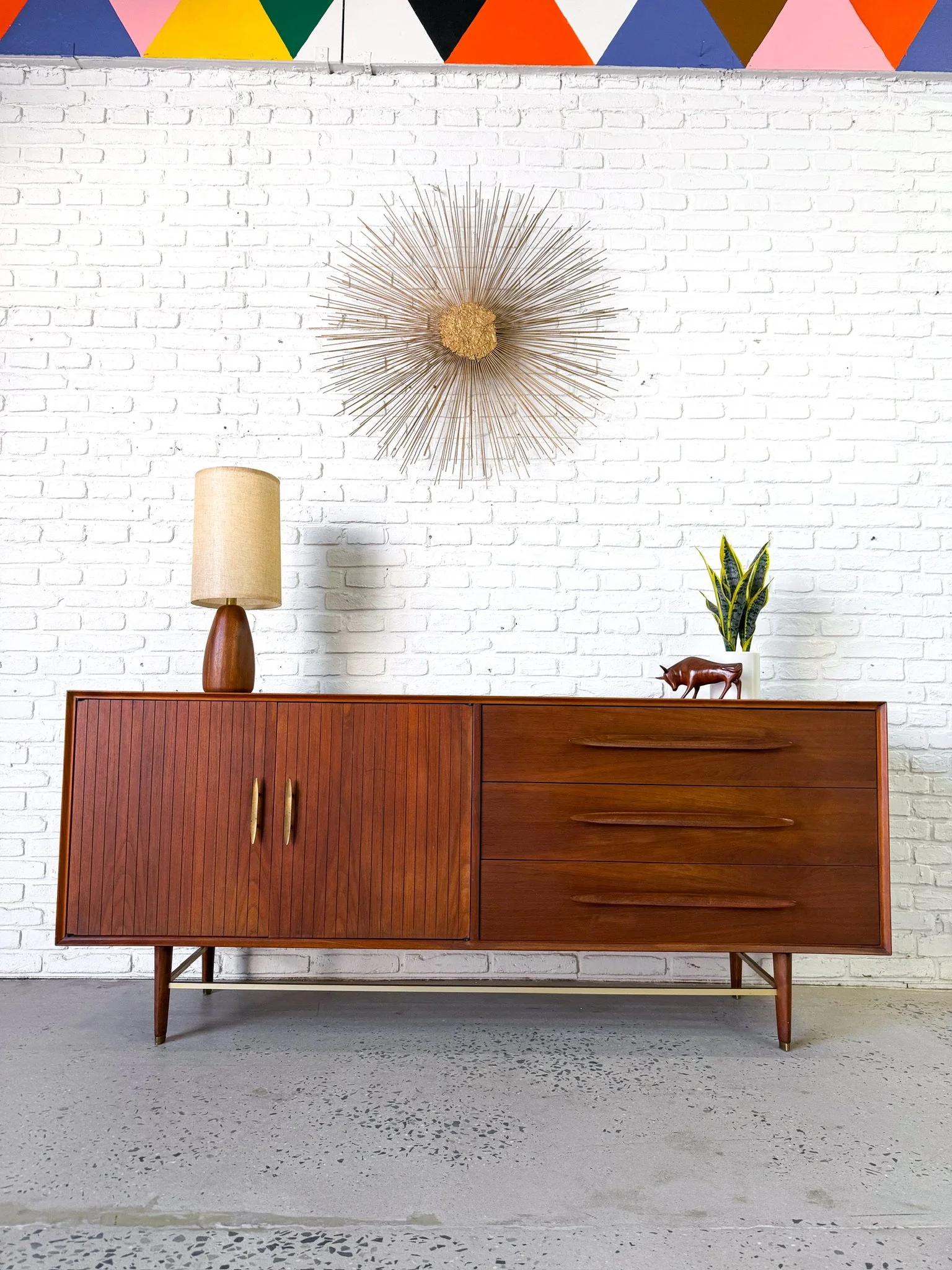 1960s Mid Century Modern Walnut Lowboy Dresser2.jpg