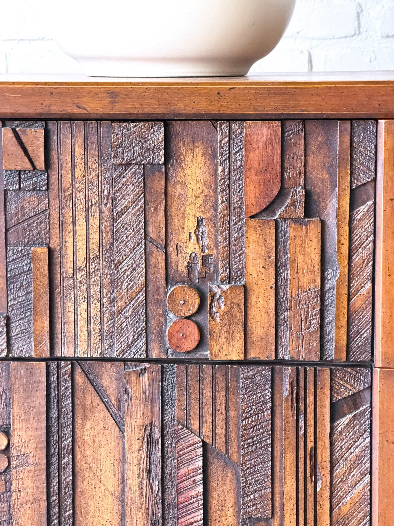 Lane Pueblo Brutalist 1970s Lowboy Dresser 18.jpg