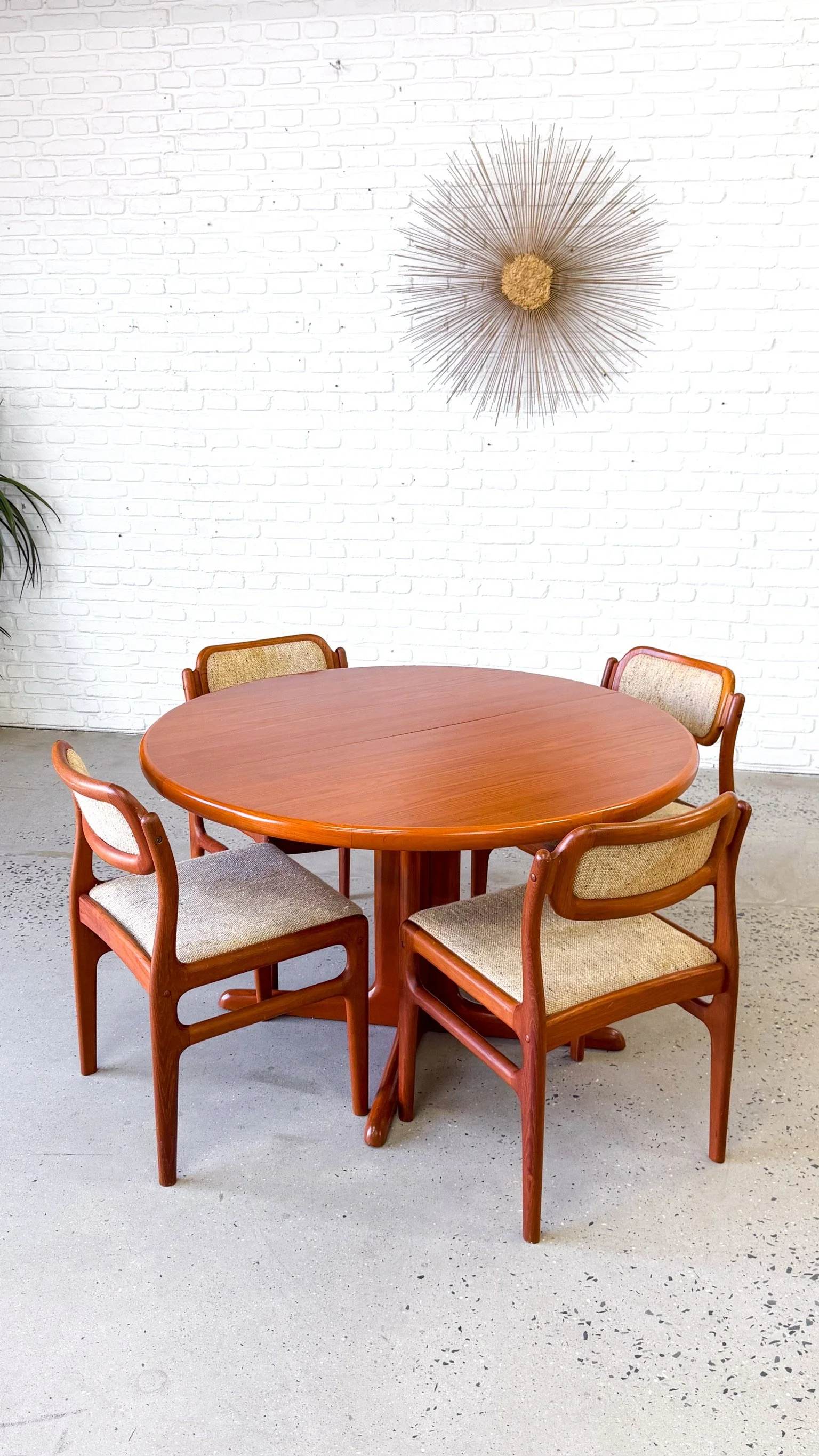 Danish Modern Circular Dining Table with Two Leaves3.jpg