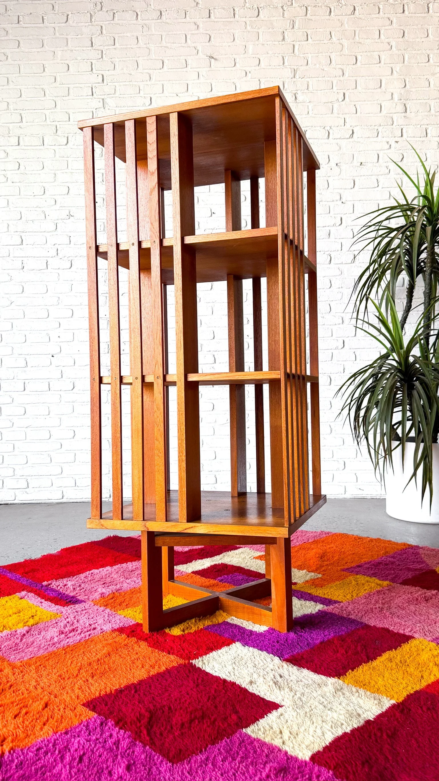Rotating Teak Bookcase Made in Sweden16.jpg