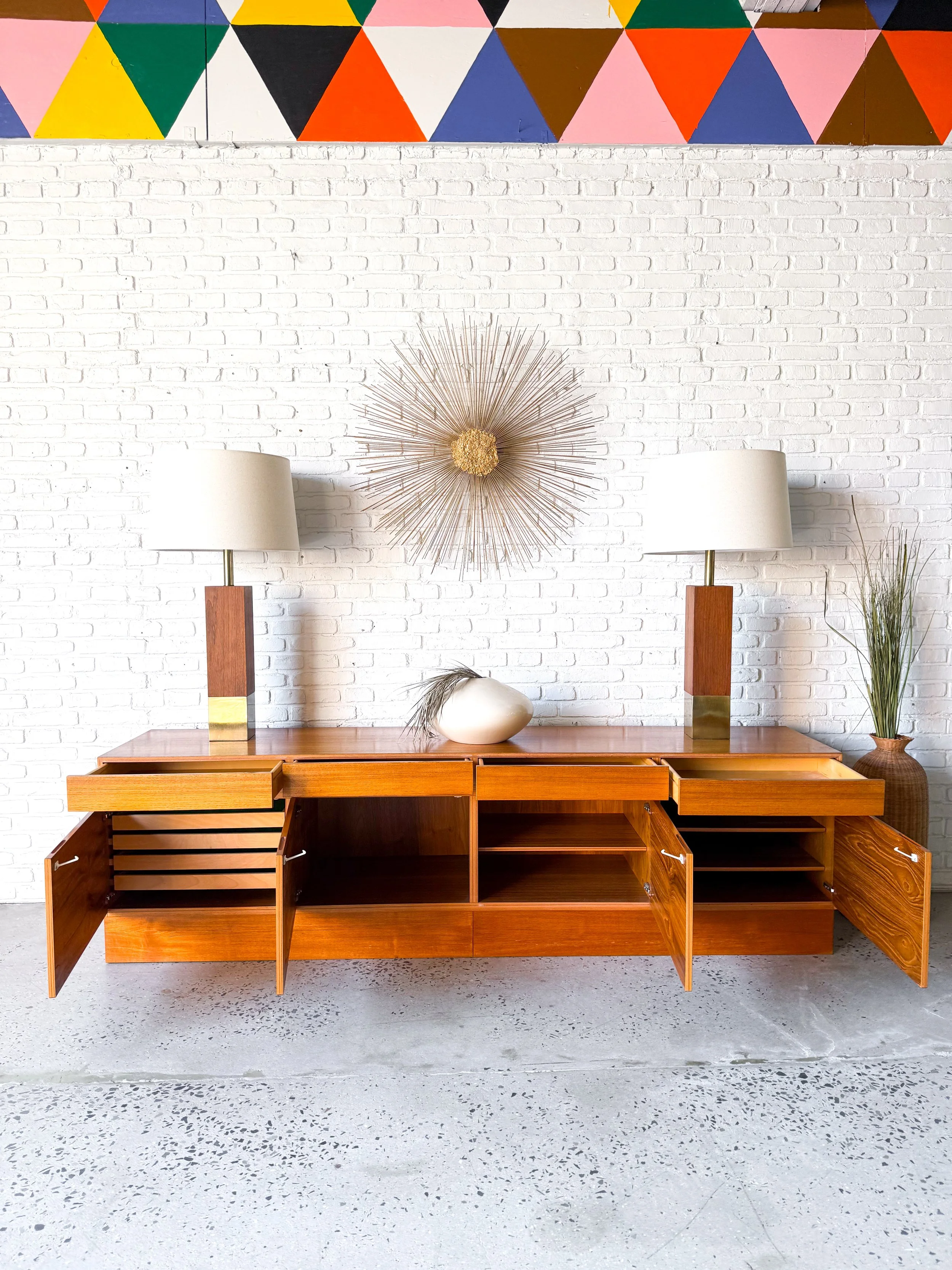 1970s XL Danish Teak Credenza Media Cabinet9.JPG