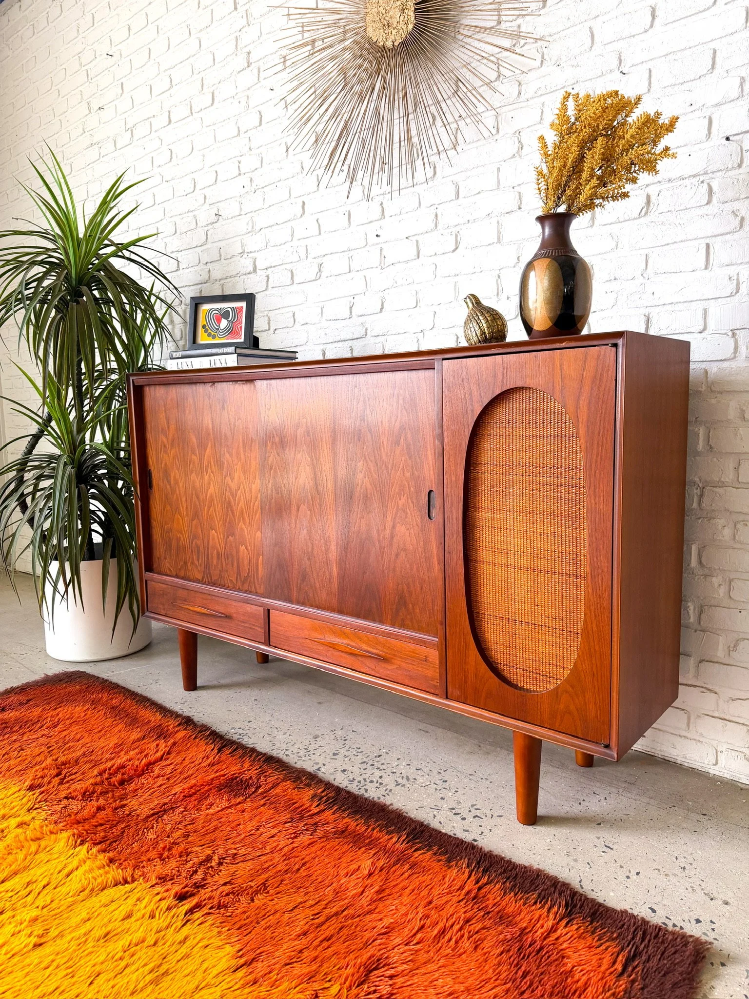 Specialty Woodcraft Walnut Bookcase Sideboard8.jpg