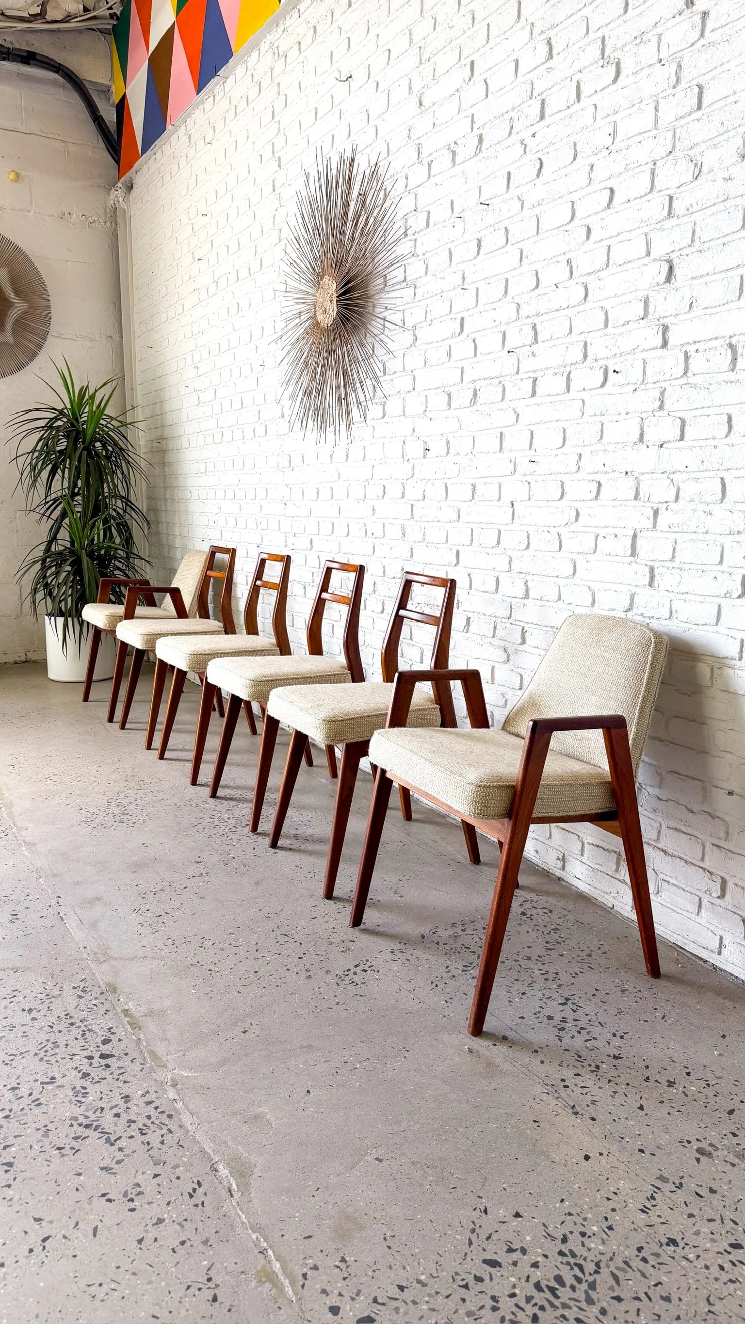 Mel Smilow Solid Walnut Set of 6 Dining Chairs4.jpg