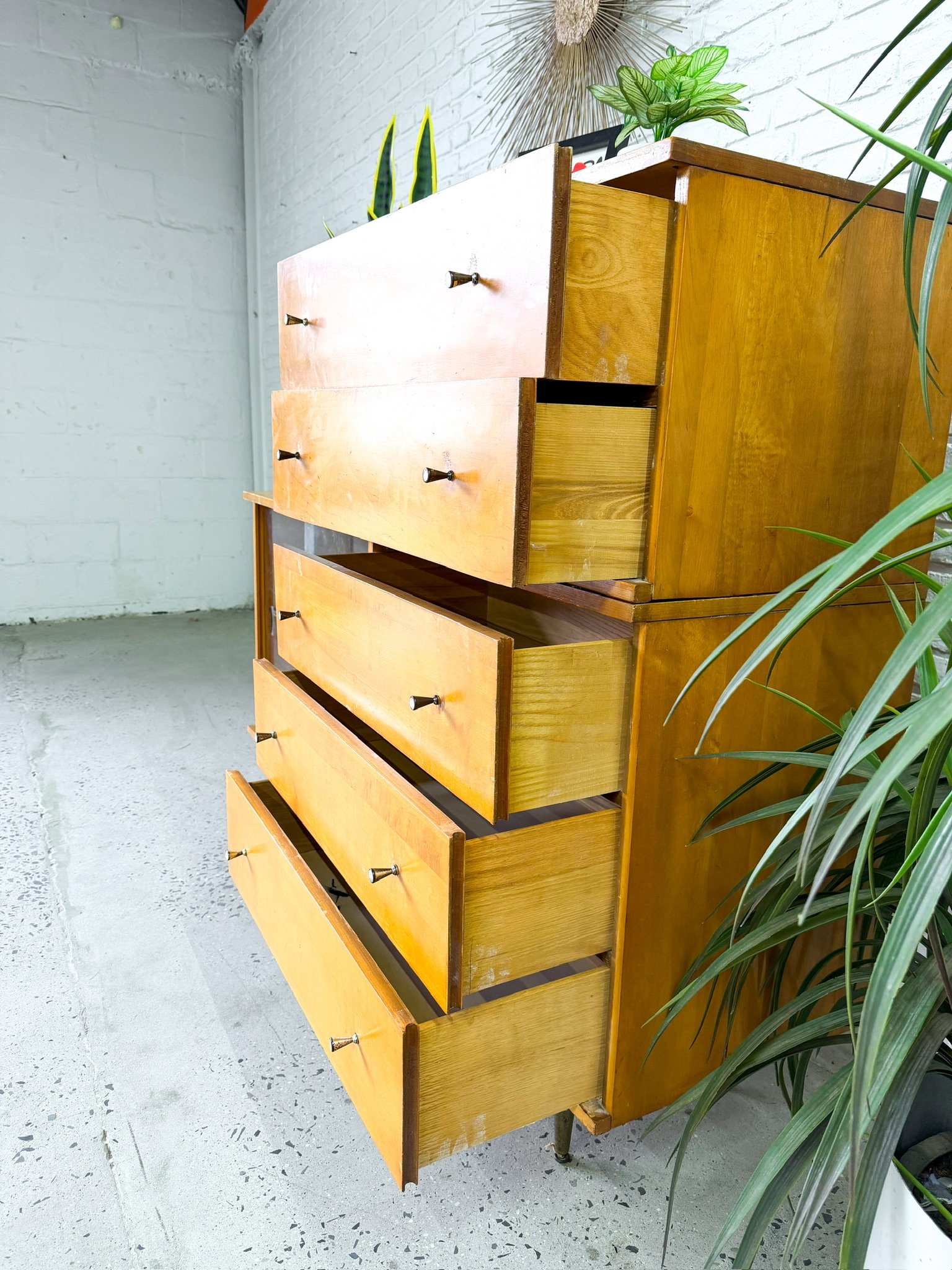 Solid Maple 1950's Modular Dresser Shelf Combo7.jpg