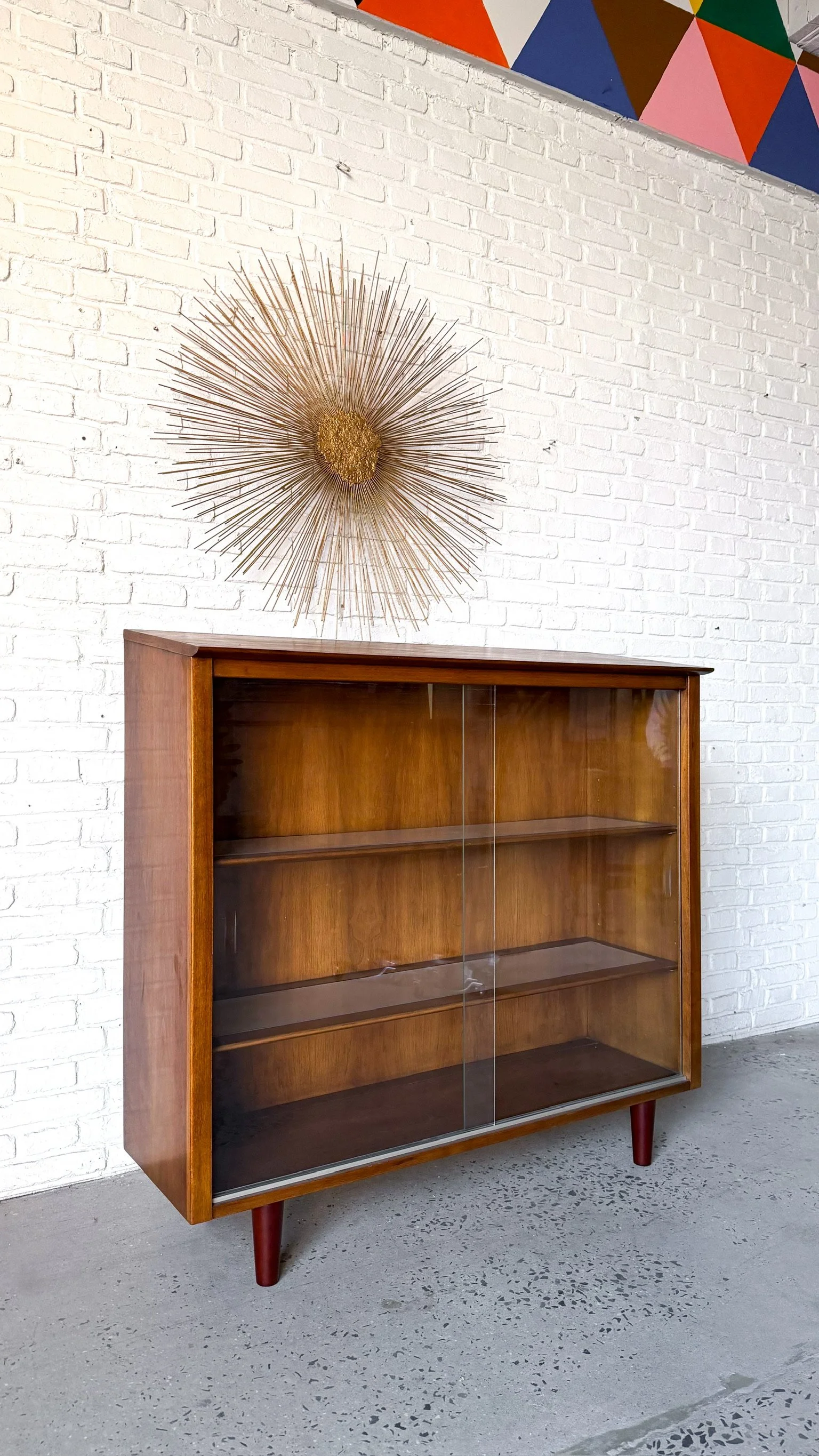 drexel walnut curio cabinet bookcase3.jpg