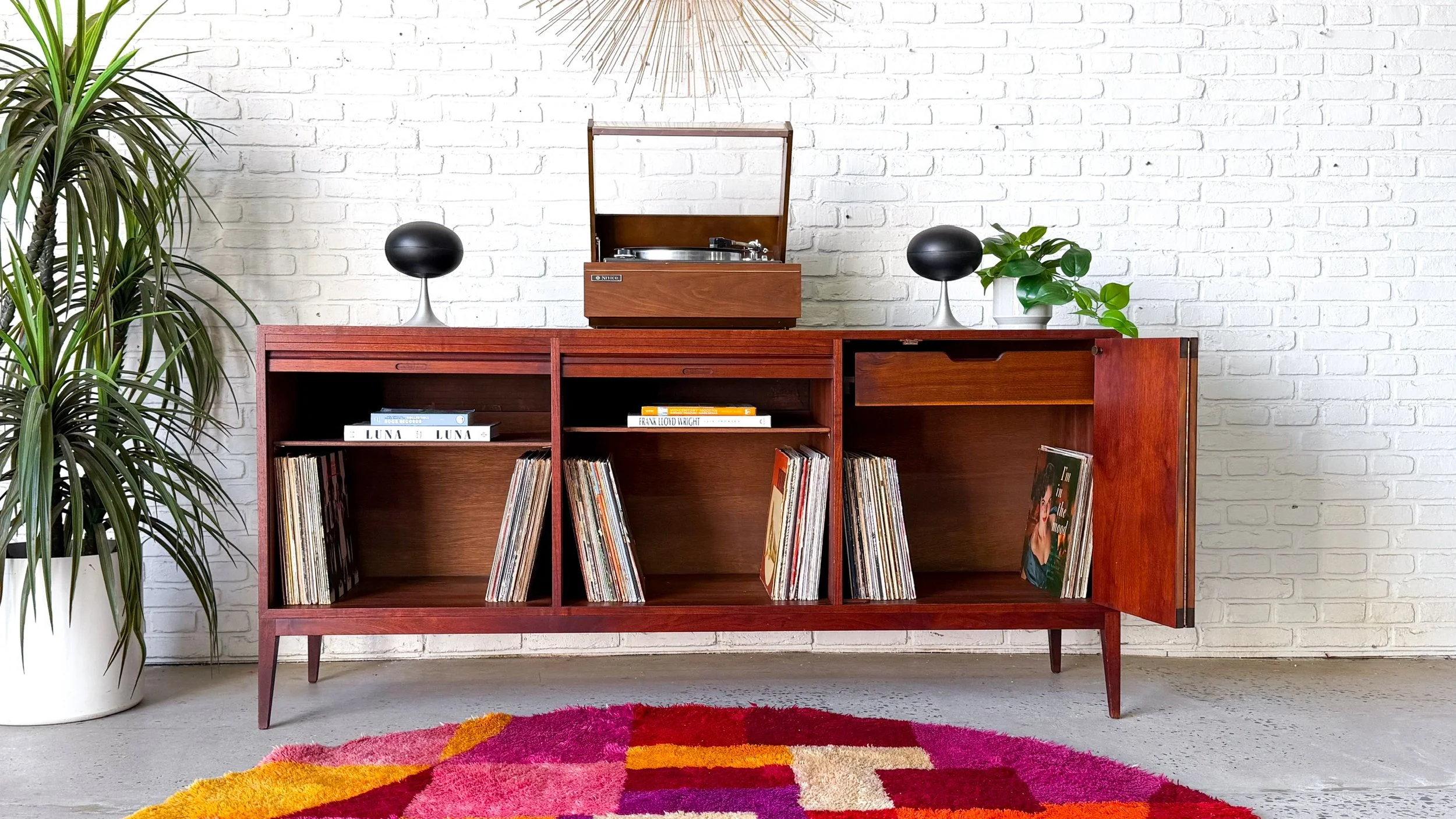 Oiled Walnut Credenza circa 1960s3.jpg