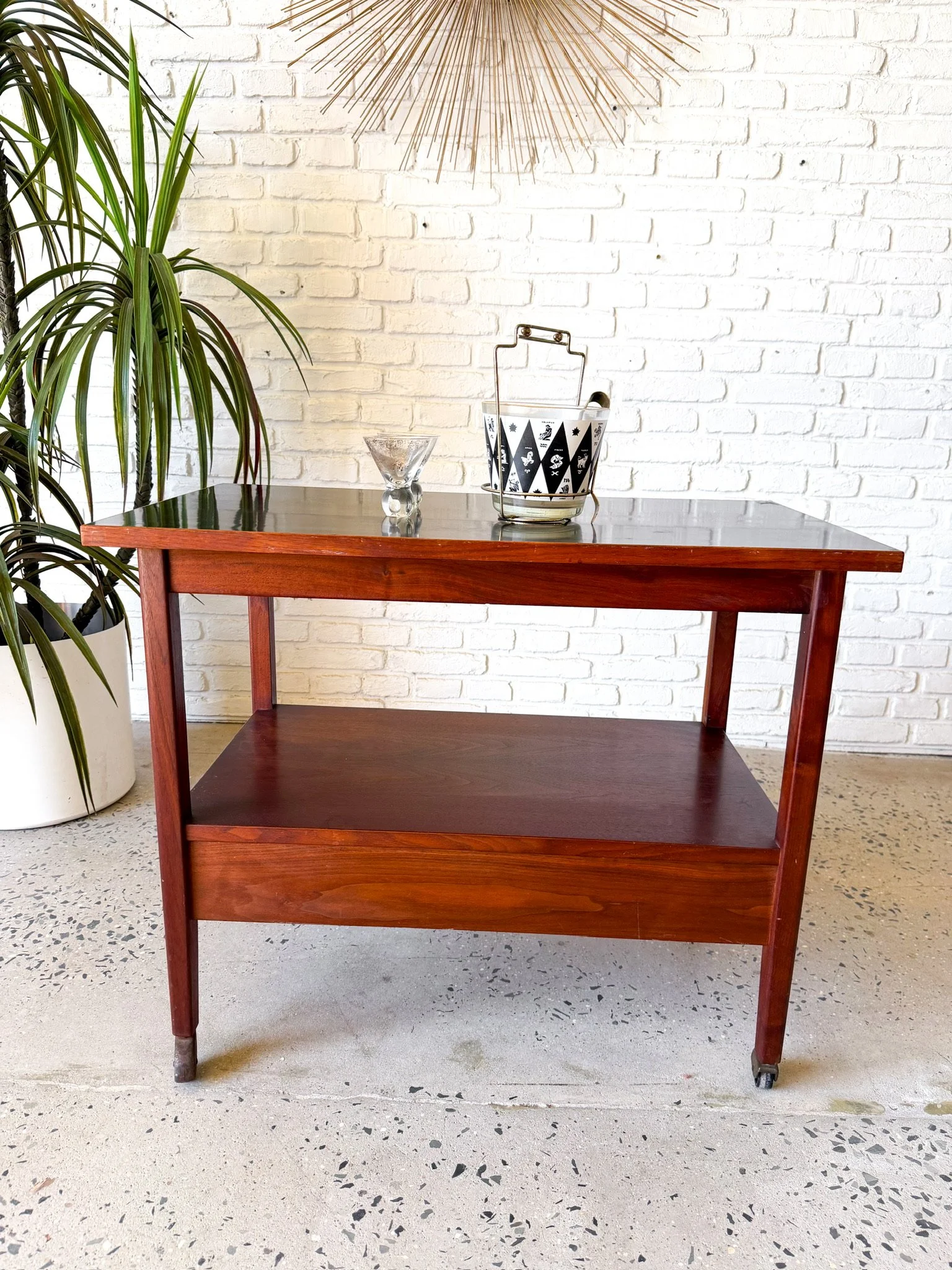 Founders Walnut Rolling Cart c. 1960s10.jpg