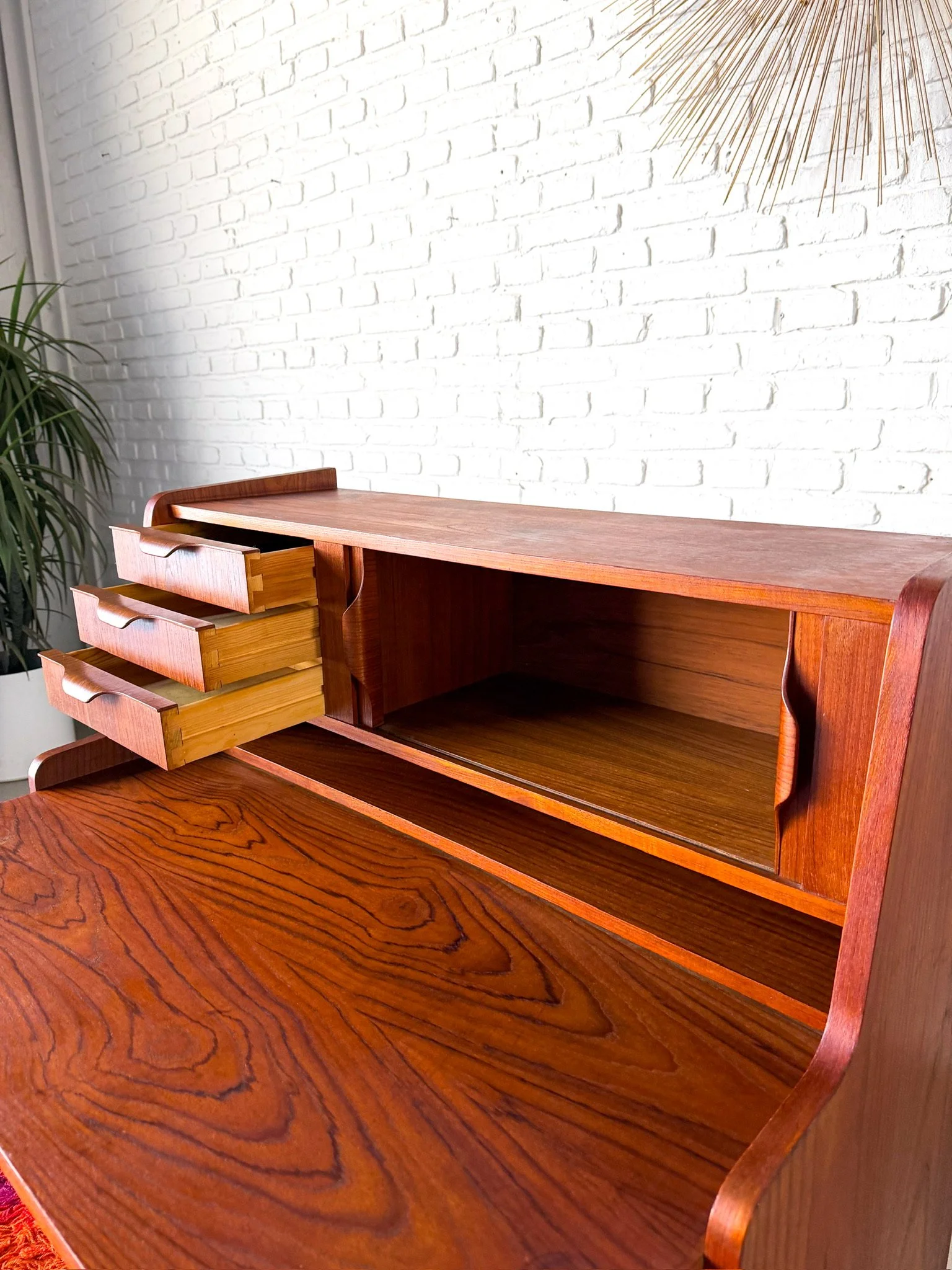 Danish Modern Teak Secretary Desk14.jpg
