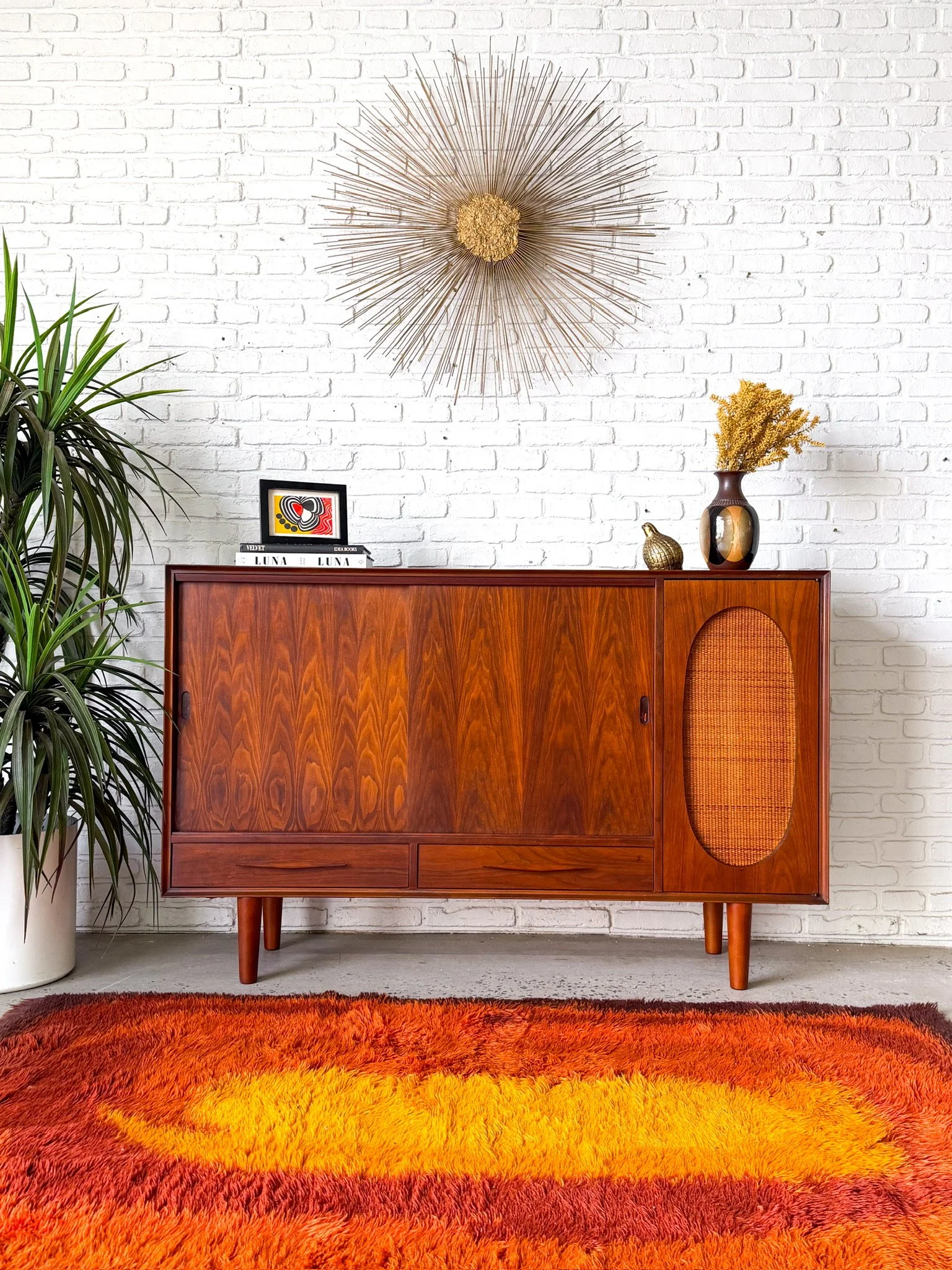 Specialty Woodcraft Walnut Bookcase Sideboard4.jpg