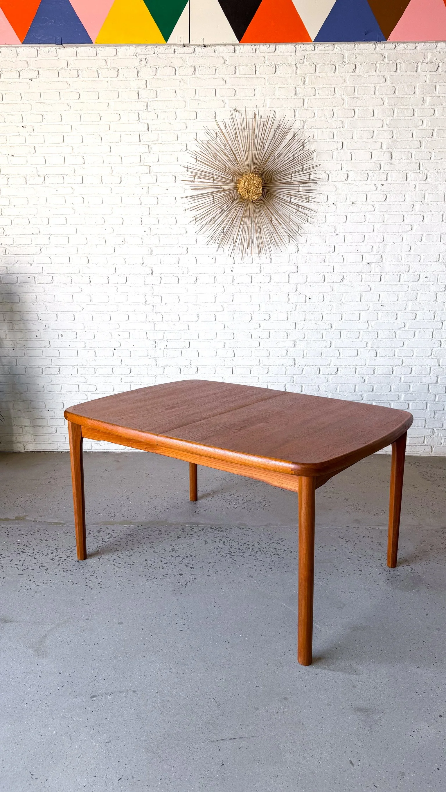 Danish Teak Dining Table with Flip Out Leaf1.jpg
