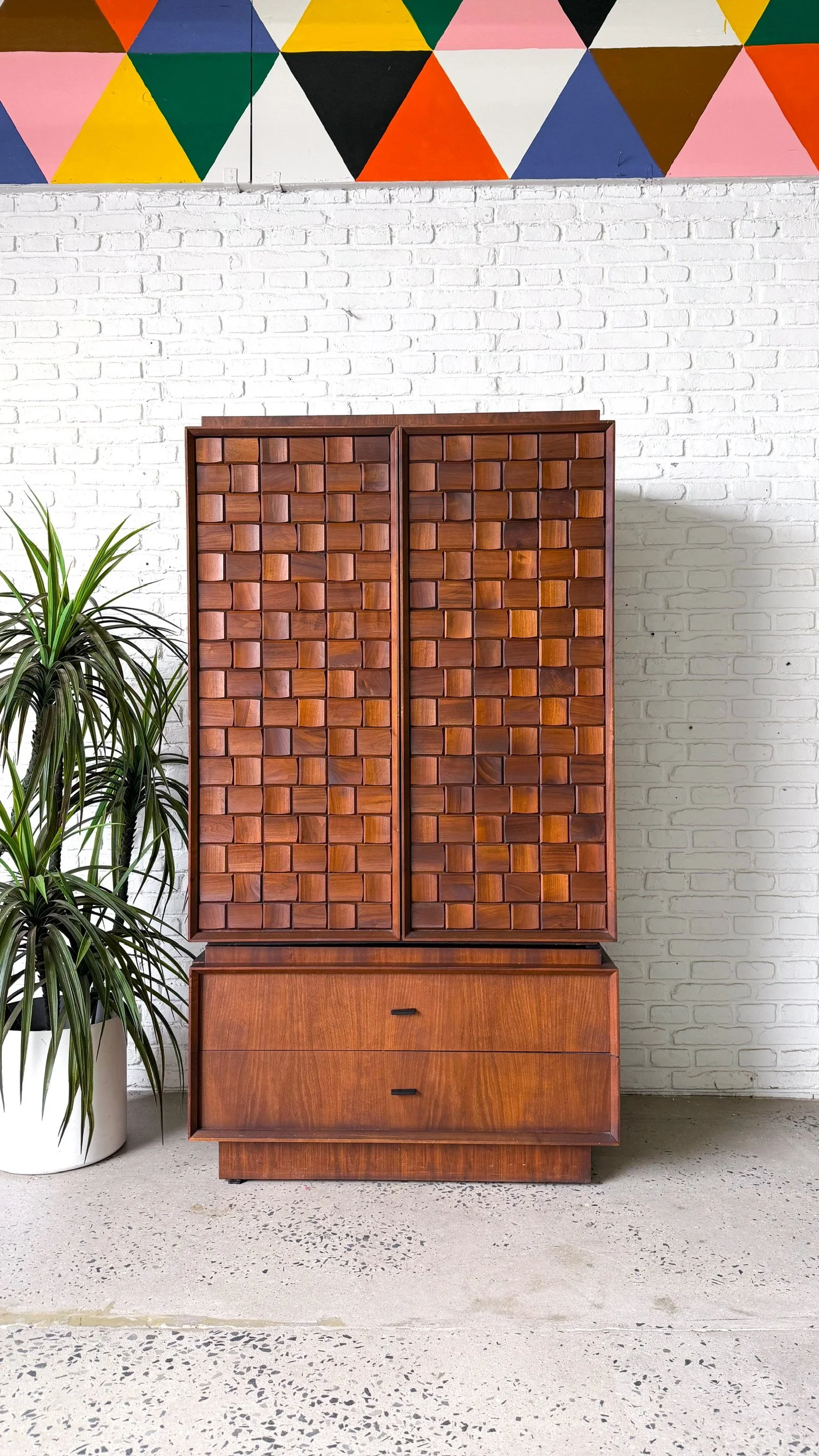 1960s Brutalist Walnut Armoire by Tobago Canada1.jpg