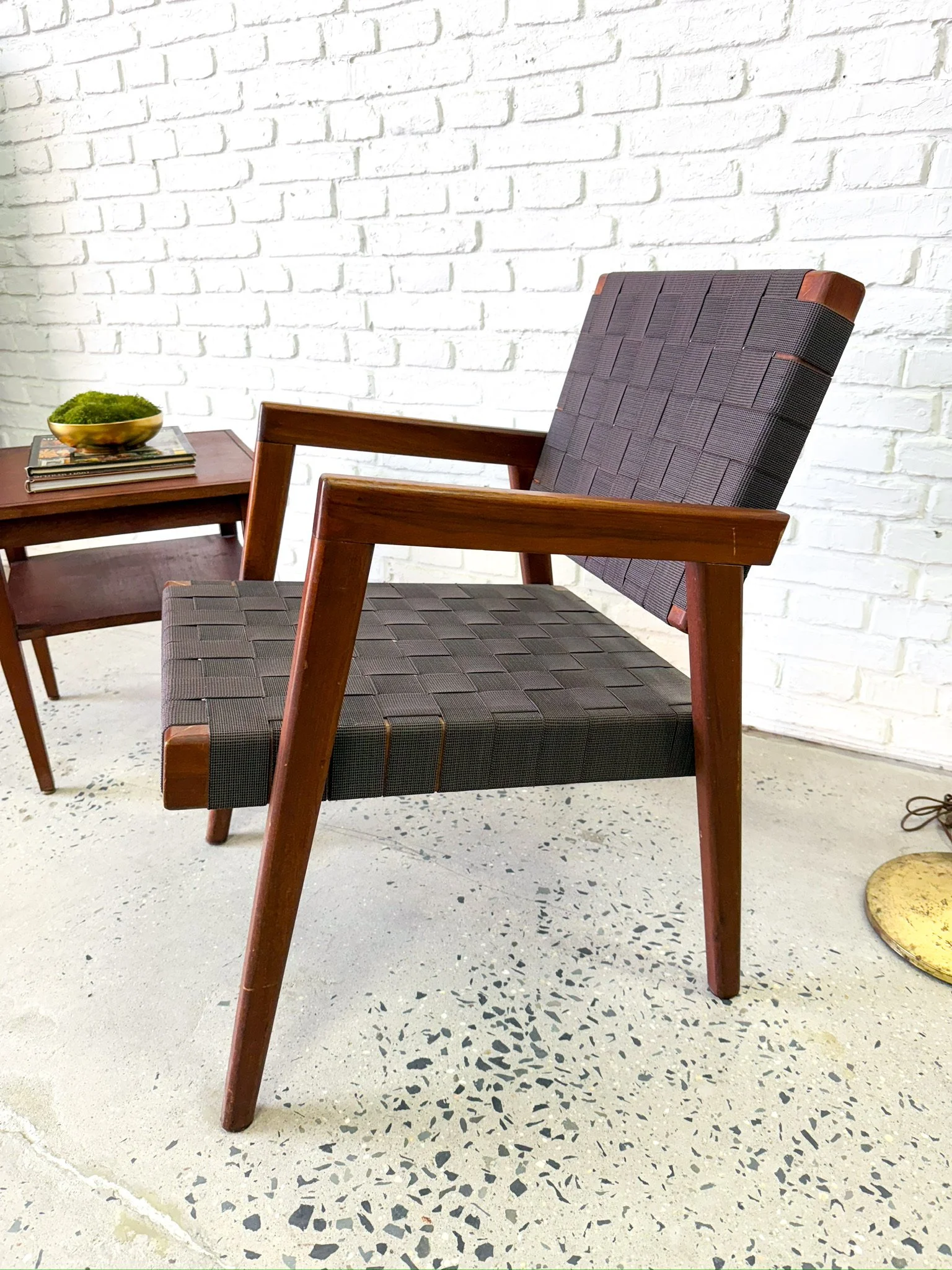 1950s Woven Strap Chair5.JPG