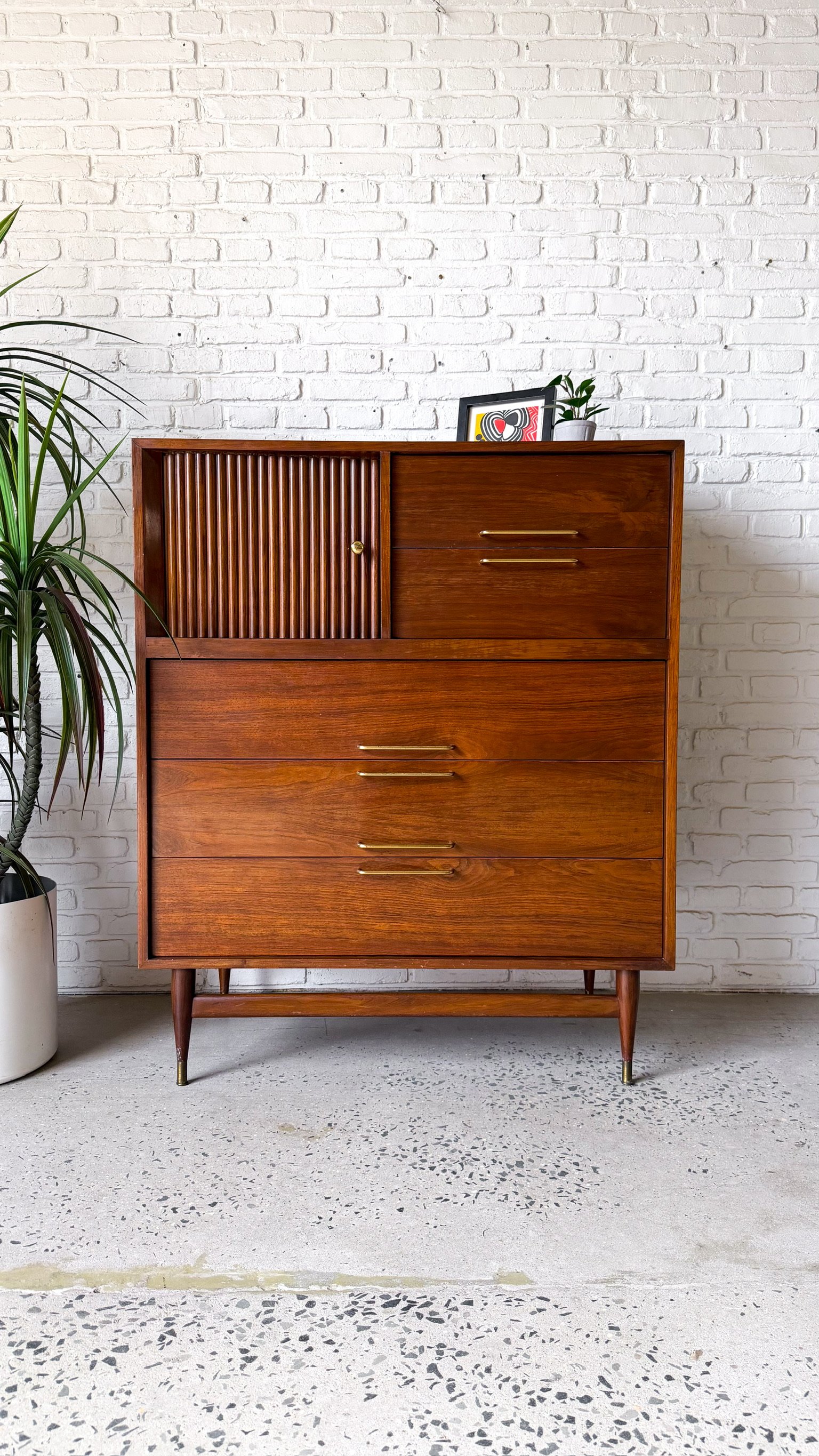 Walnut Highboy Dresser Mid Century Modern1.jpg