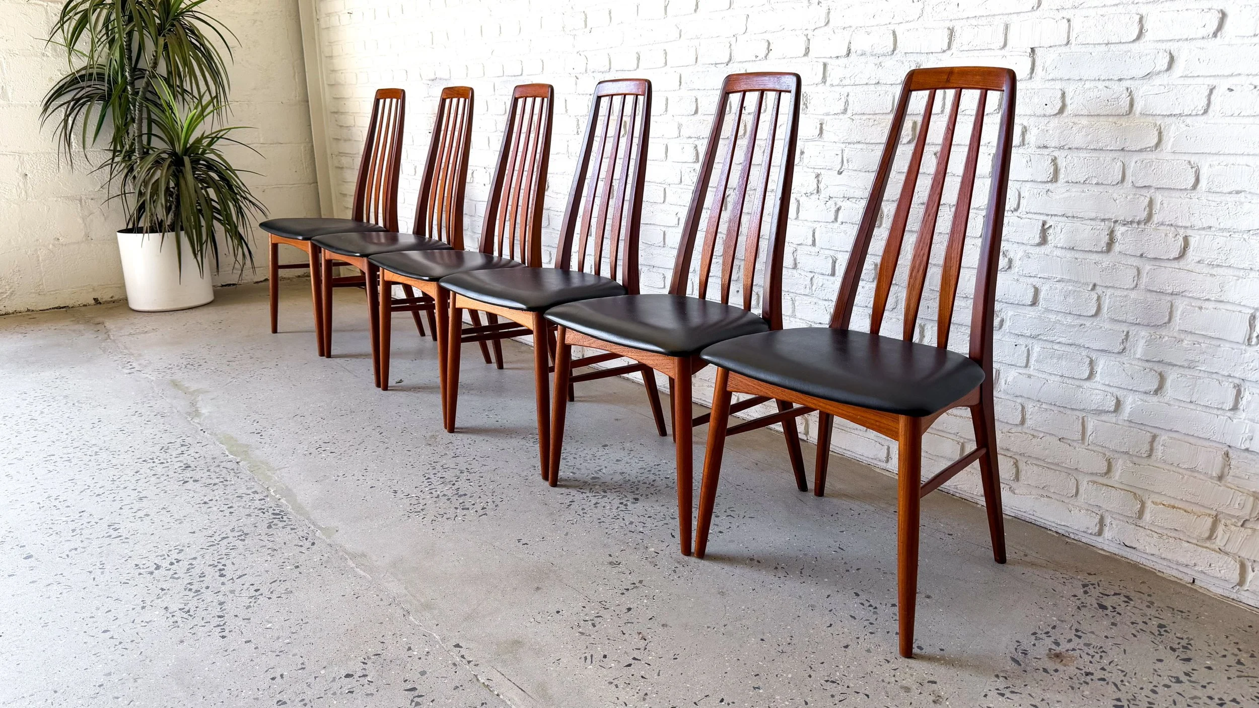 Set of 6 danish modern teak “eva” dining chairs by niels koefoed2.jpg