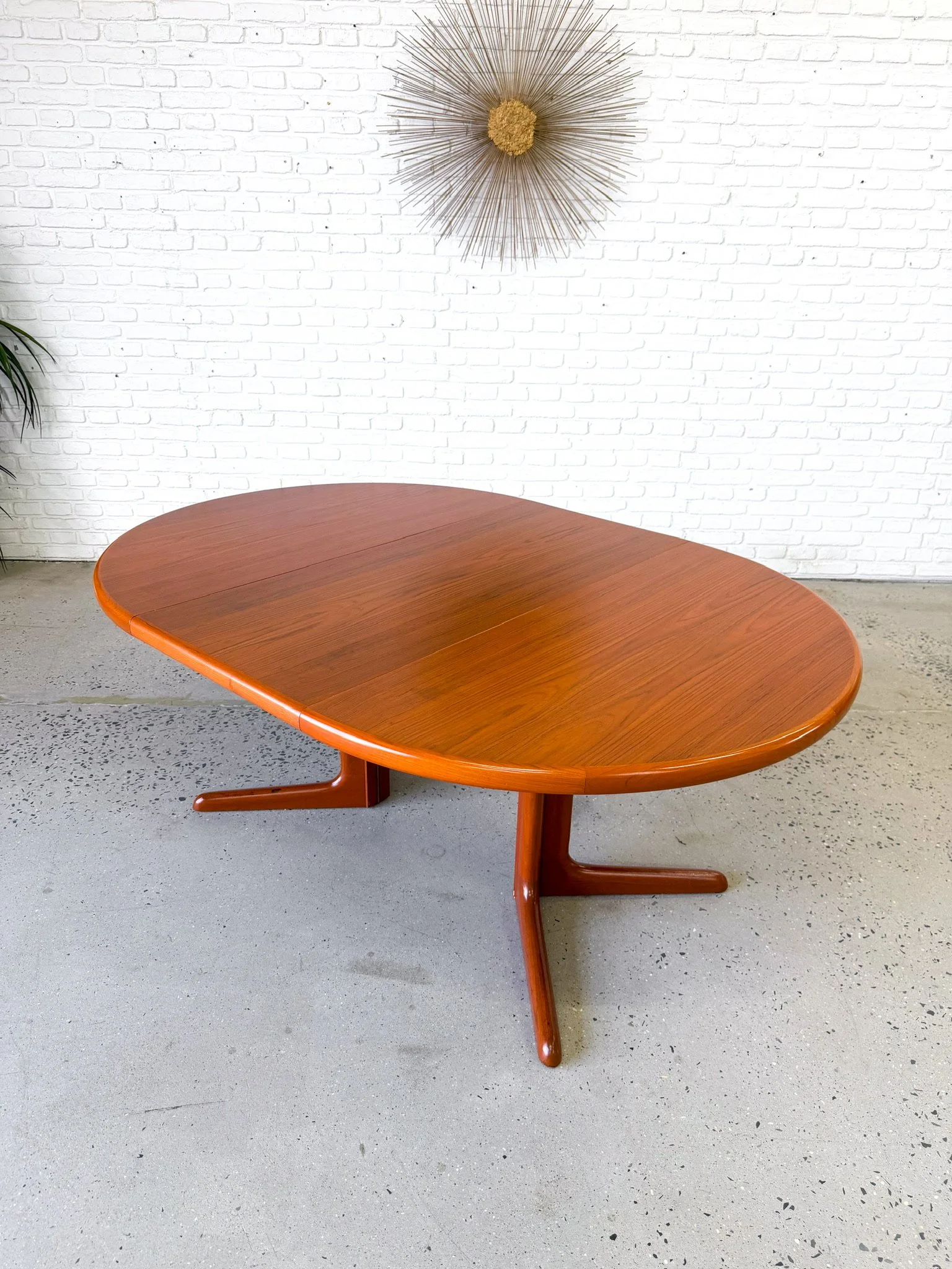 Danish Modern Circular Dining Table with Two Leaves20.jpg