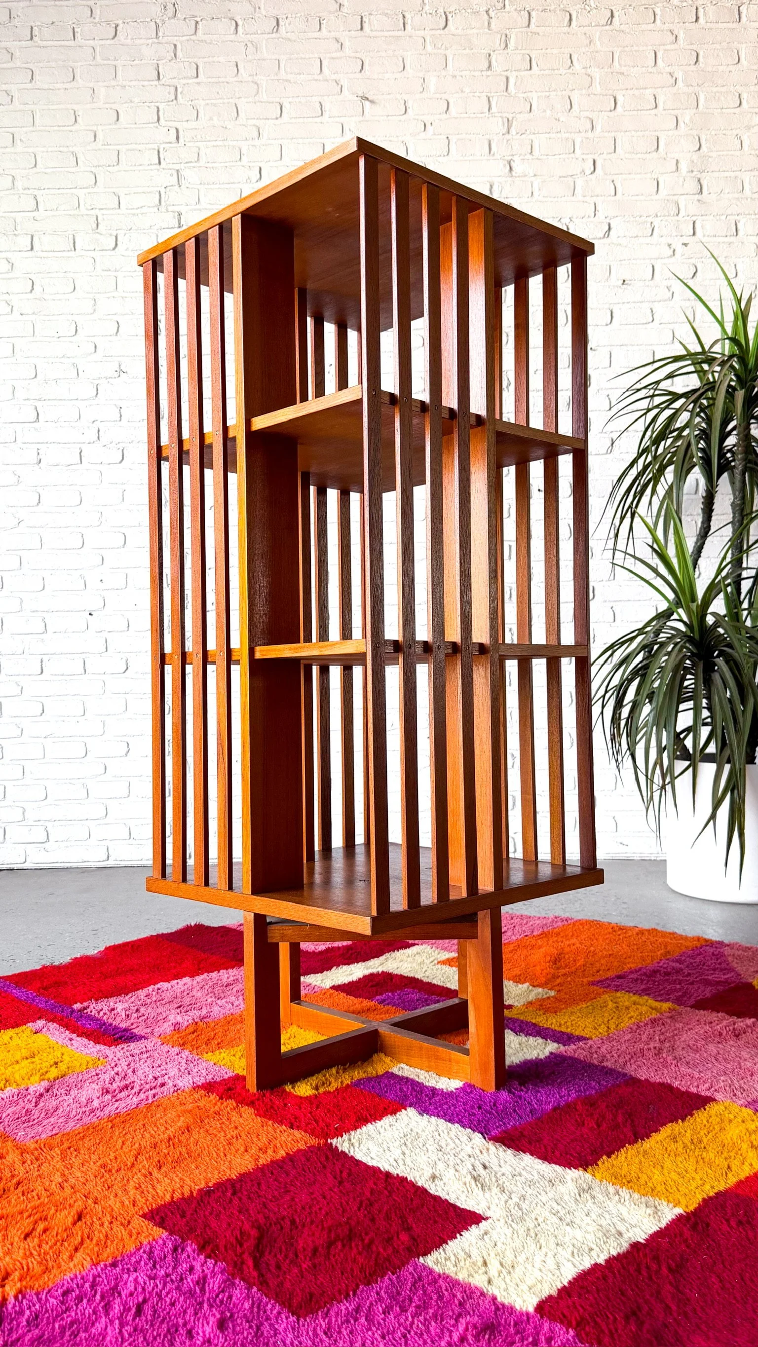 Rotating Teak Bookcase Made in Sweden9.jpg