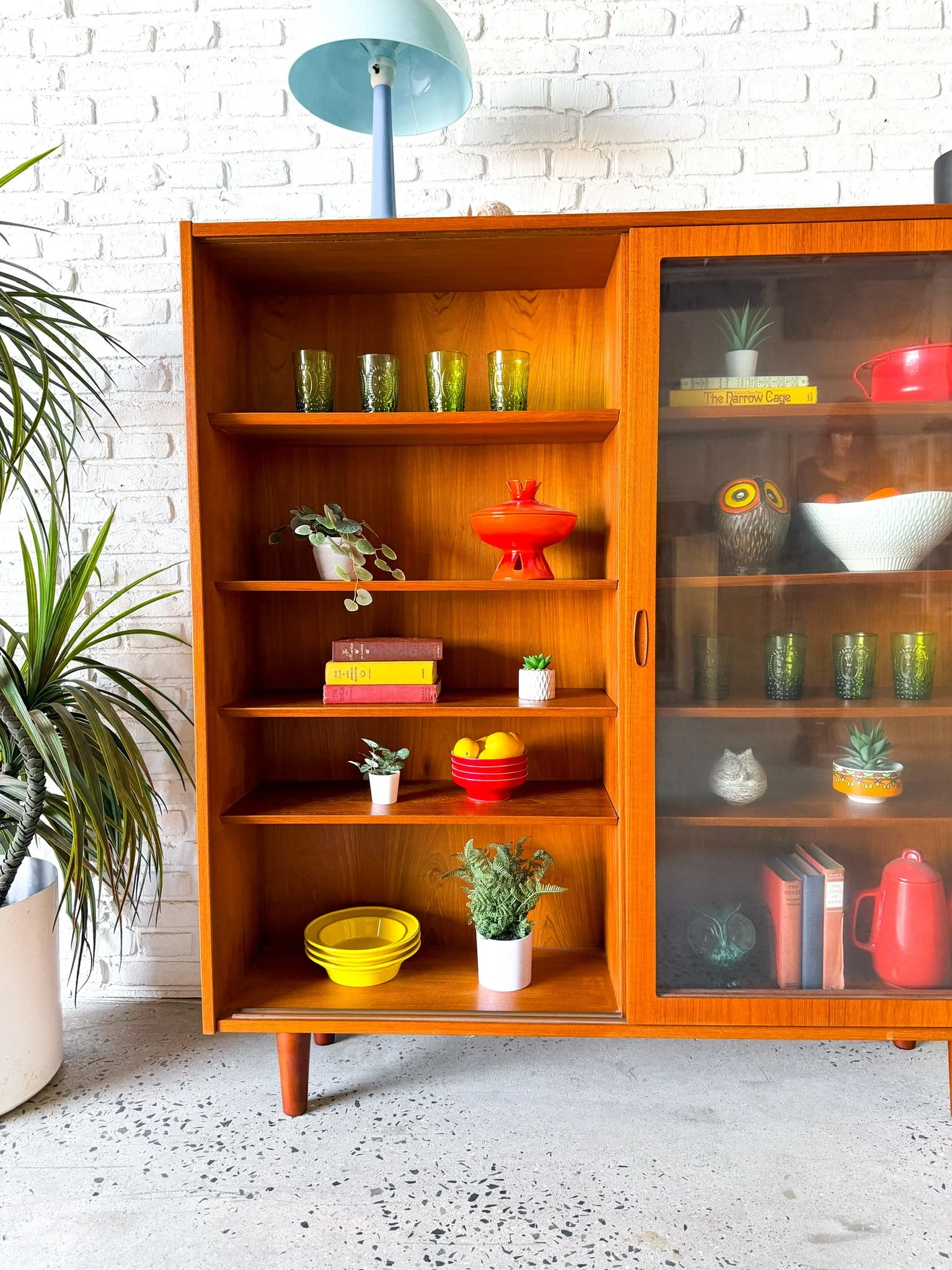 Danish Modern Teak Bookcase Curio Cabinet by Poul Hundevad7.jpg