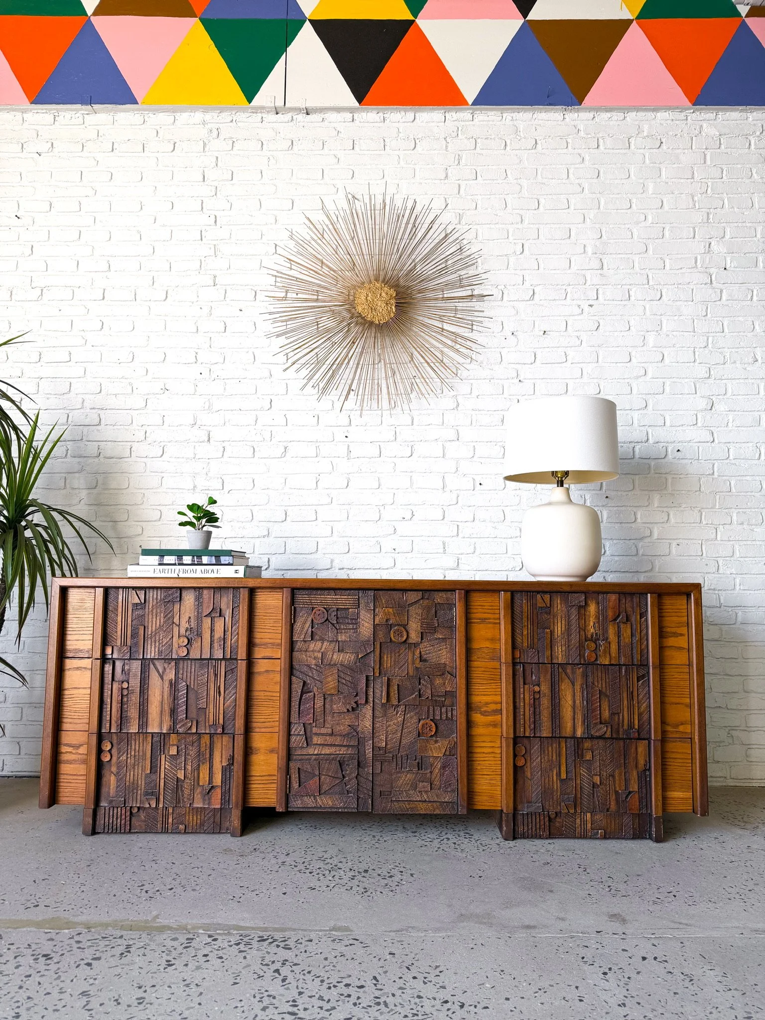 Lane Pueblo Brutalist 1970s Lowboy Dresser 5.jpg