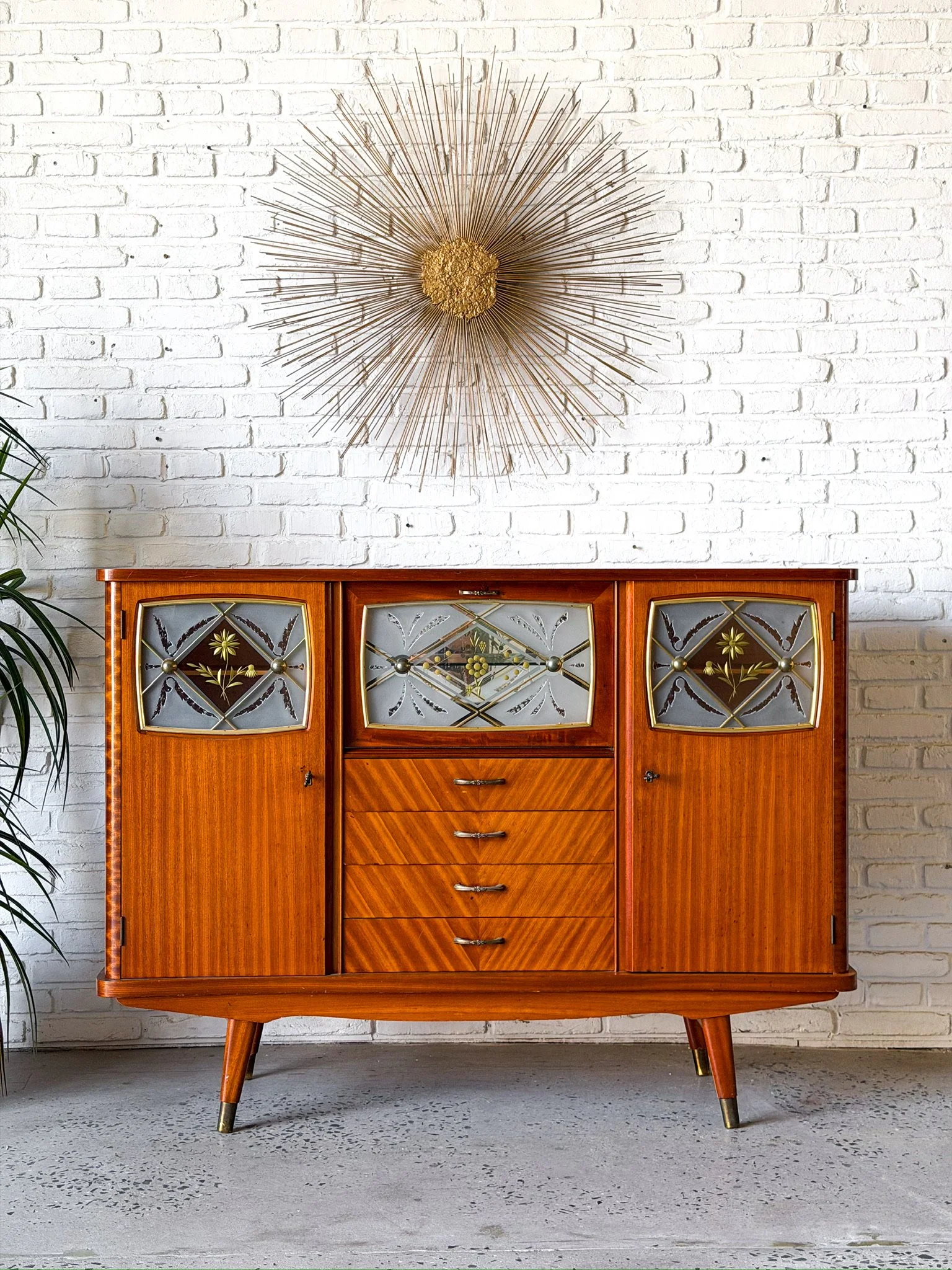 Rare Teak Bar Cabinet Sideboard Made in Norway by Aasgard Mobelfabrikk